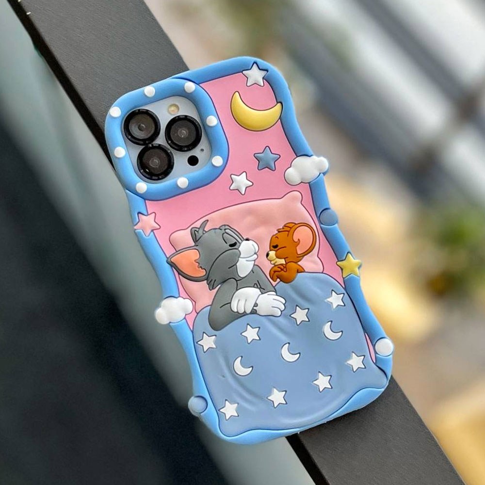 sleeping-tom-jerry-silicon-phone-cases-for-iphone