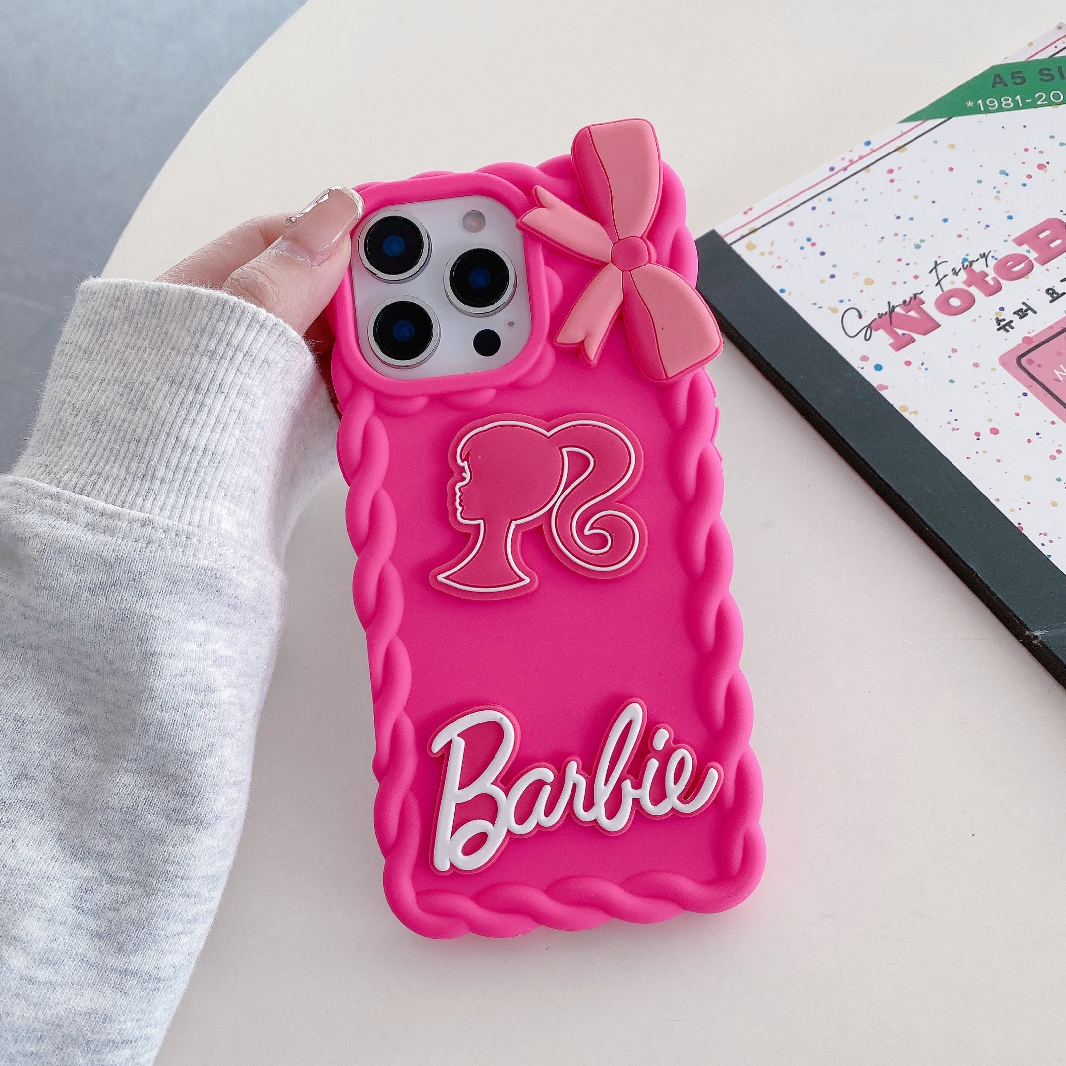 Barbie Doll With 3D Bow Silicon Phone Cases For iPhone 12