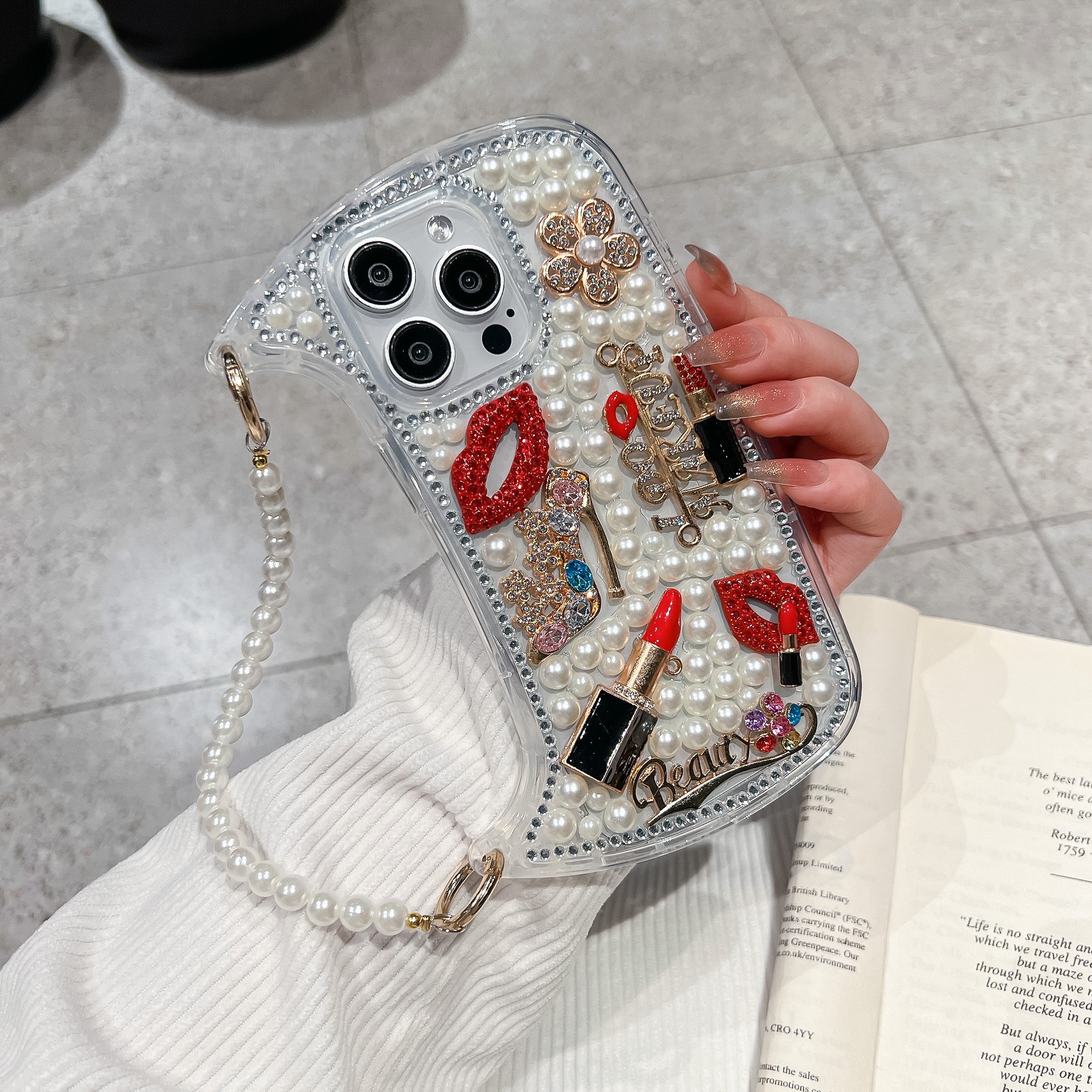 Beauty Makeup Bag Silicon Phone Cases For iPhone 16