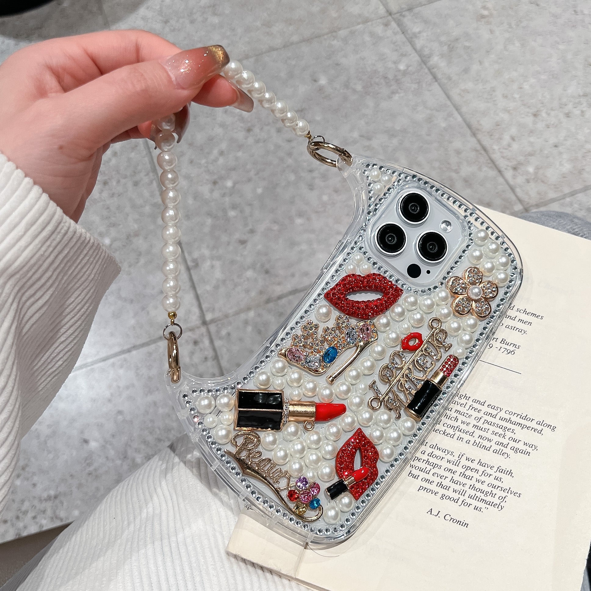 Beauty Makeup Bag Silicon Phone Cases For iPhone 16