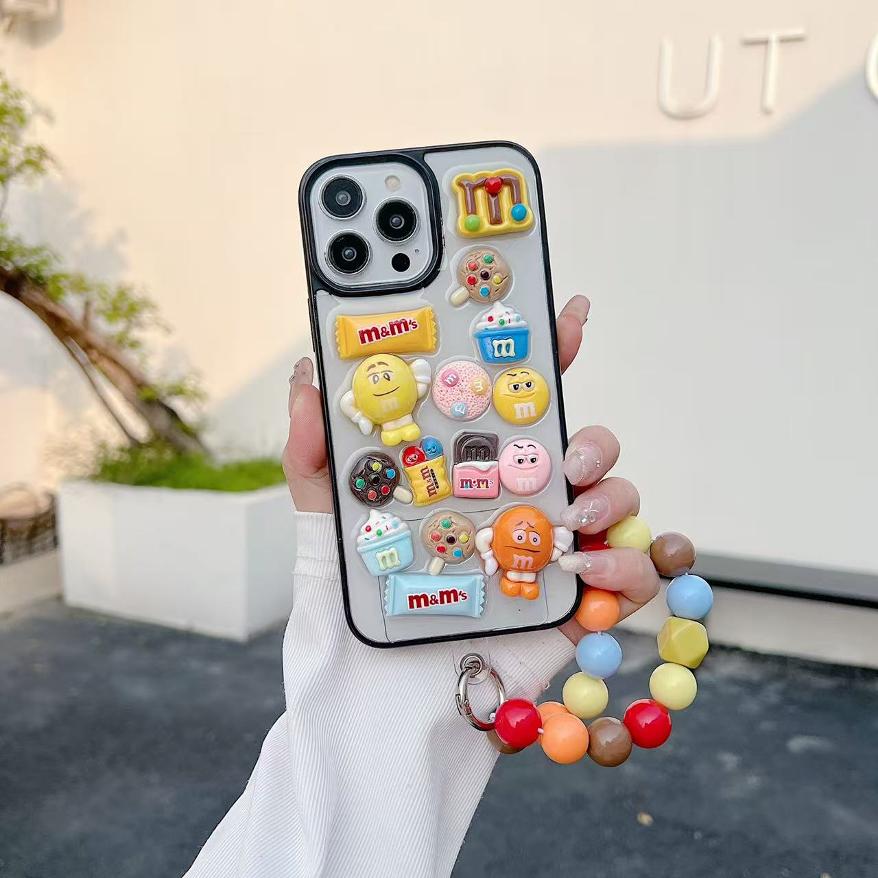 Candy Crush With Stone Bracelet Silicon Phone Cases For iPhone 15 Plus