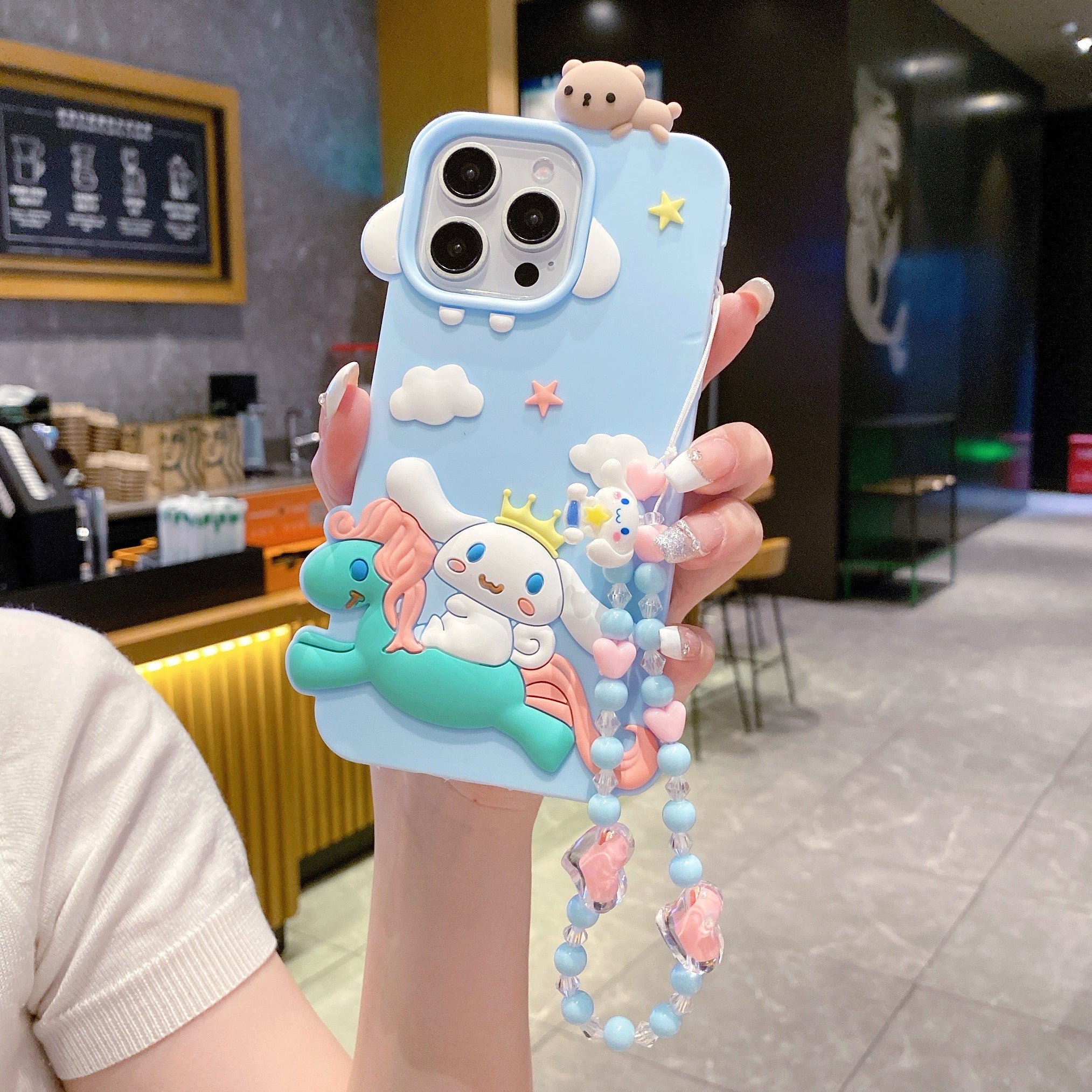 Cute 3D Unicorn Lanyard Silicon Phone Cases