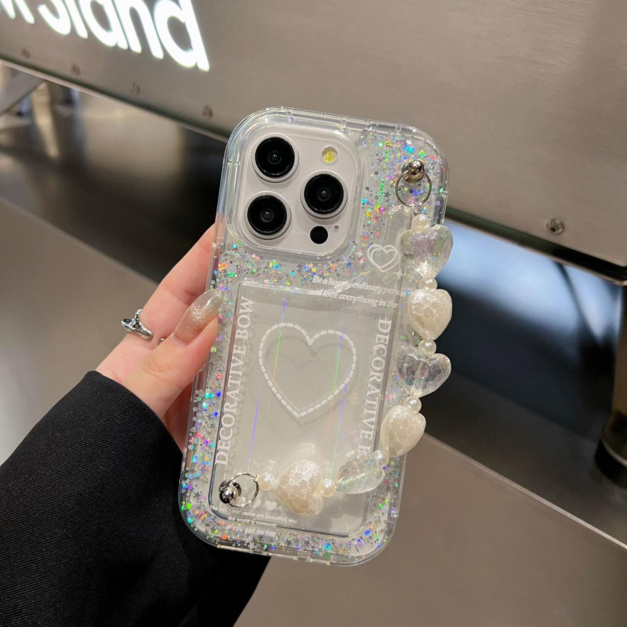 decorative-bow-glitter-heart-with-heart-chain-silicon-phone-cases-for-iphone