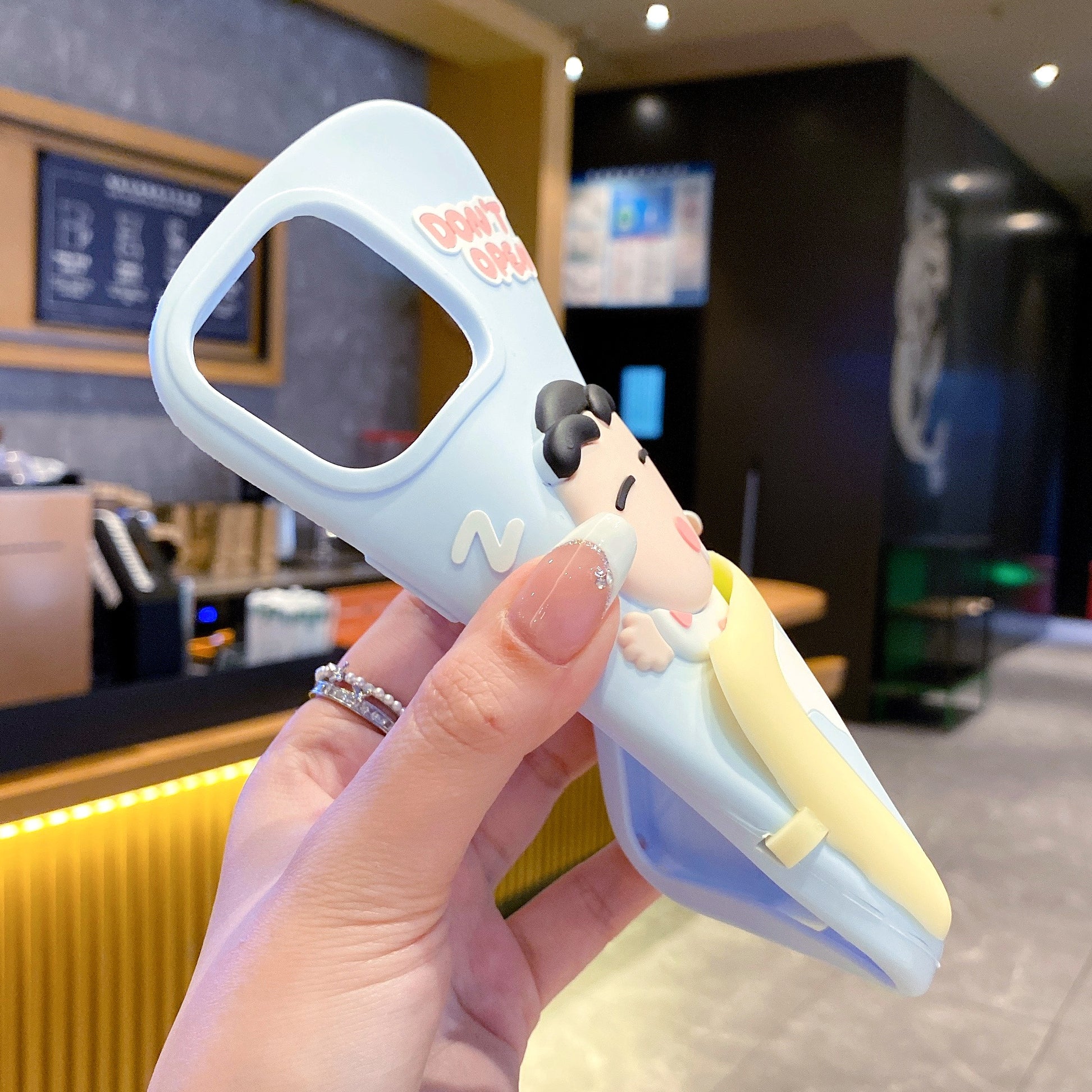 Don't Open Shinchan Silicon Phone Case For iPhone 15 Pro
