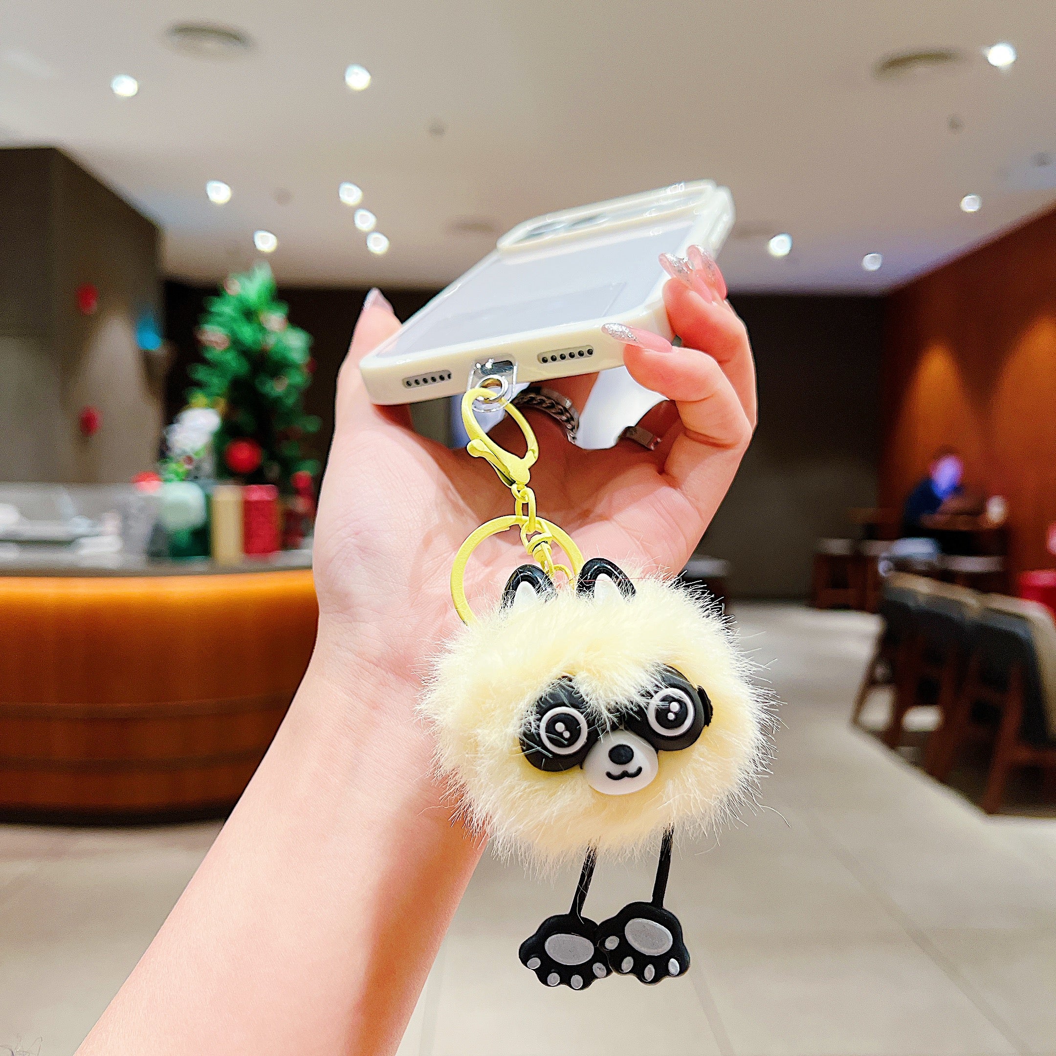 Fluffy Panda Charm Bracelet