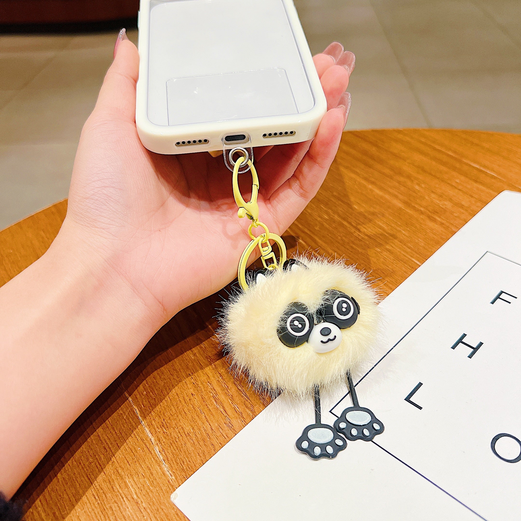 Fluffy Panda Charm Bracelet