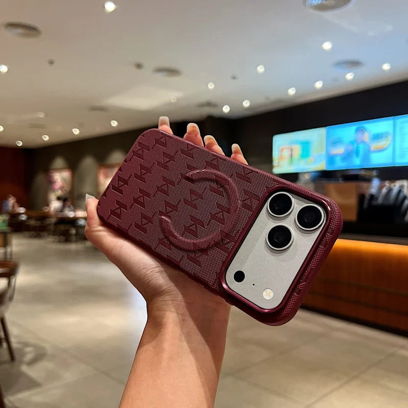 Burgundy Frosted Matte MagSafe Case - Phone Case For iPhone