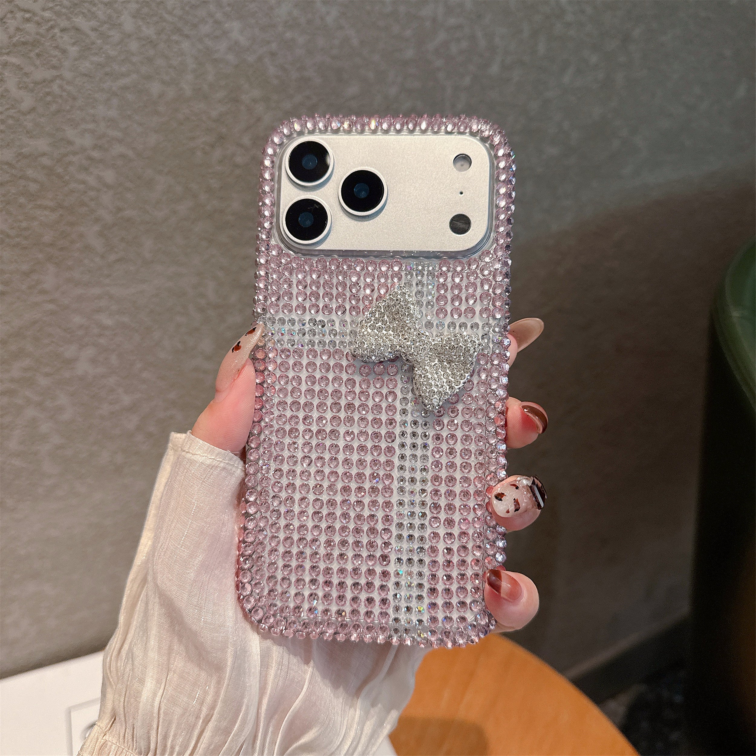 Glitz & Ribbon Elite Case 3D Crystal Encrusted Bow Pink Shield