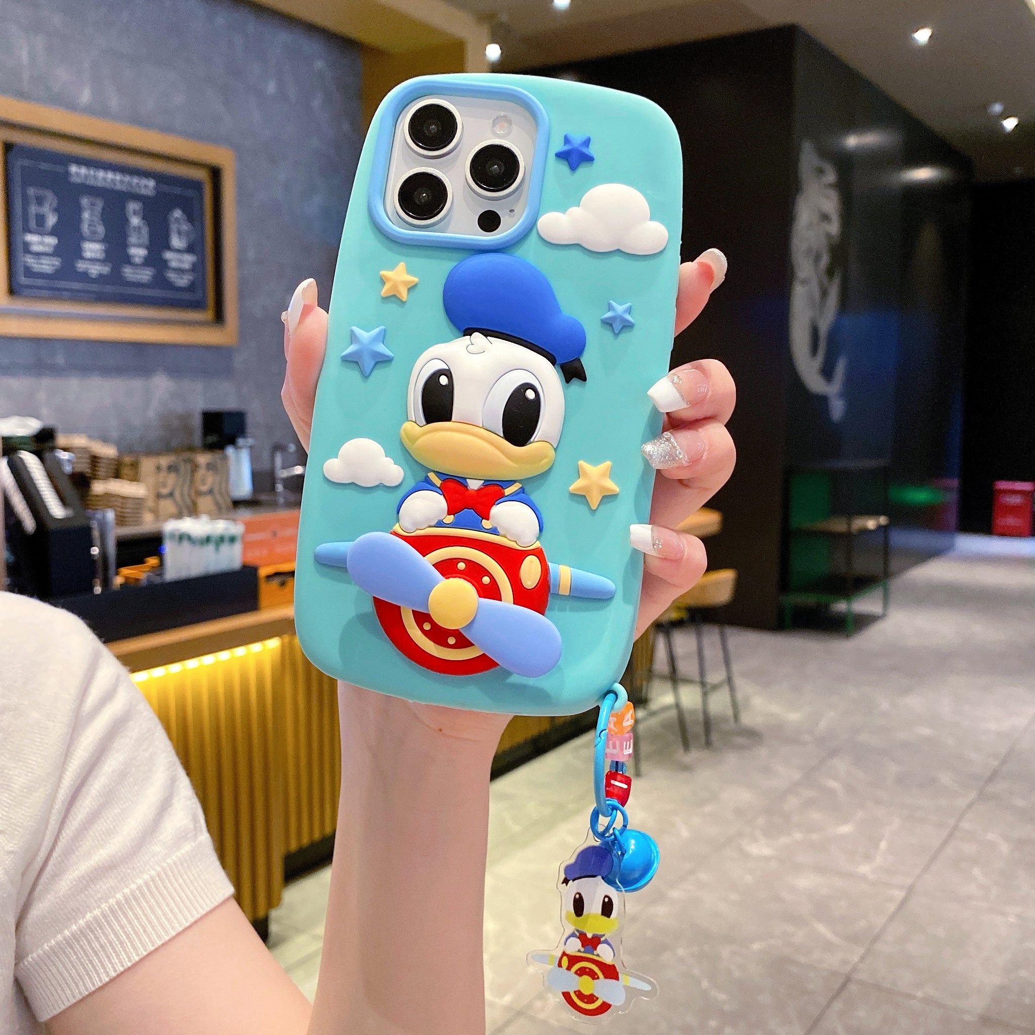 Flying Donald Duck Silicon Phone Case For iPhone 16