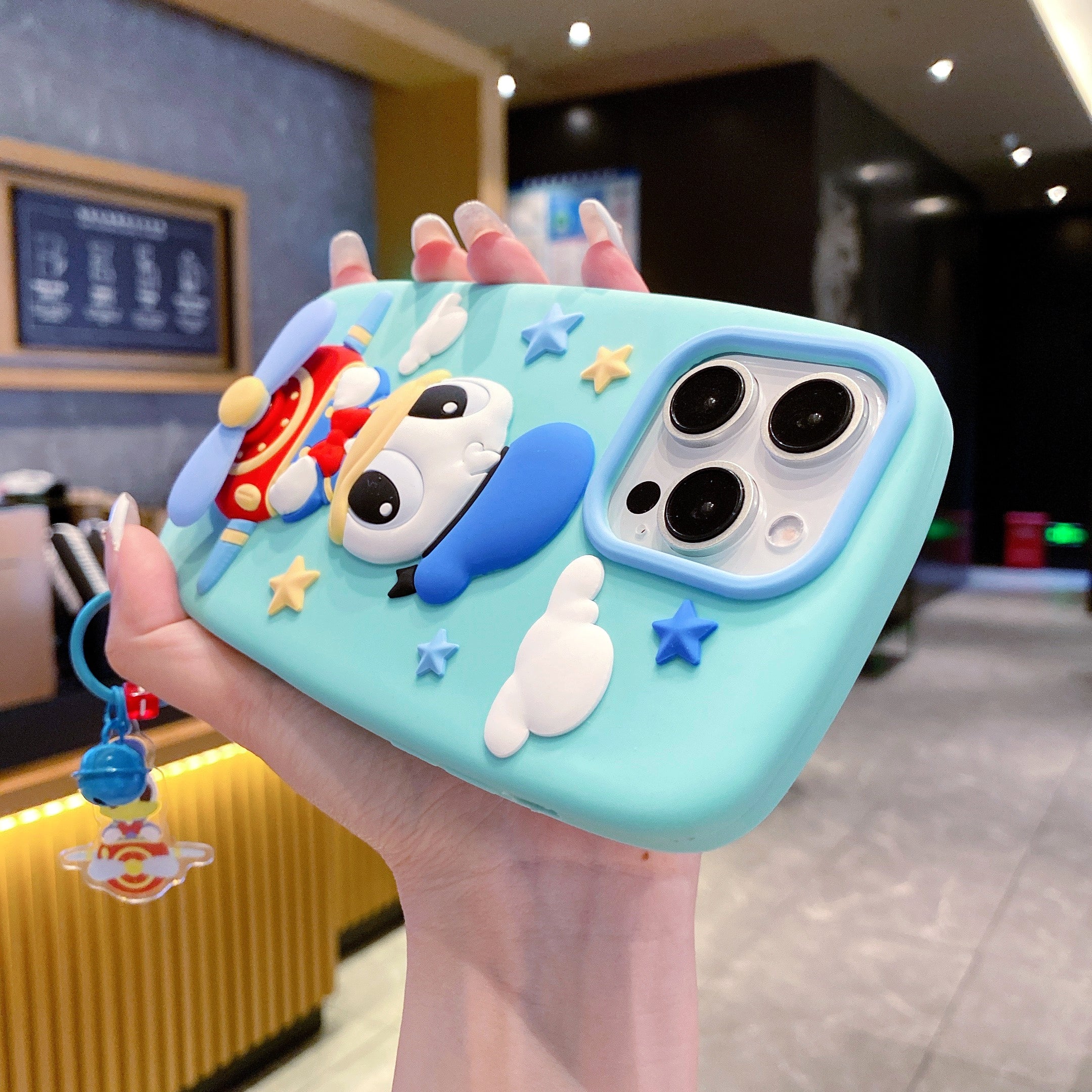 Flying Donald Duck Silicon Phone Case For iPhone 16