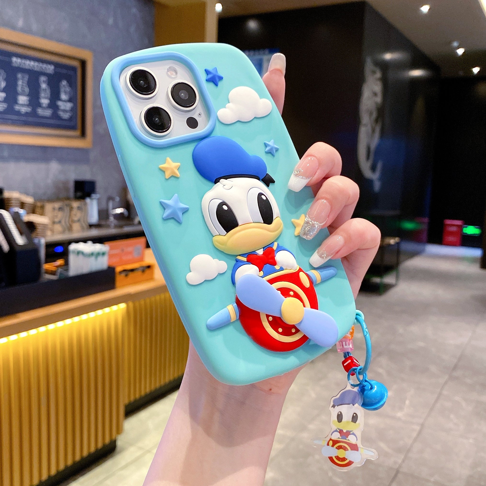 Flying Donald Duck Silicon Phone Case For iPhone 16
