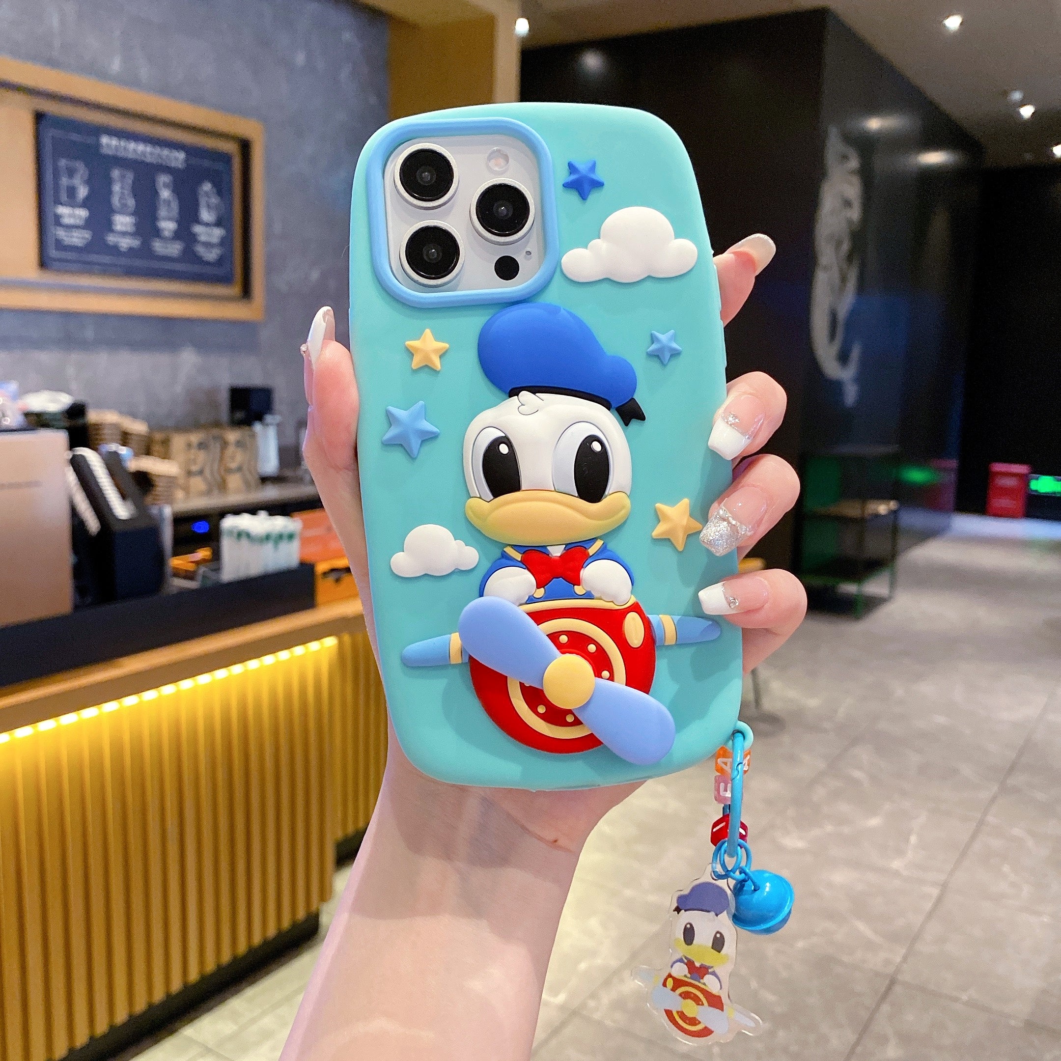 Flying Donald Duck Silicon Phone Case For iPhone 16