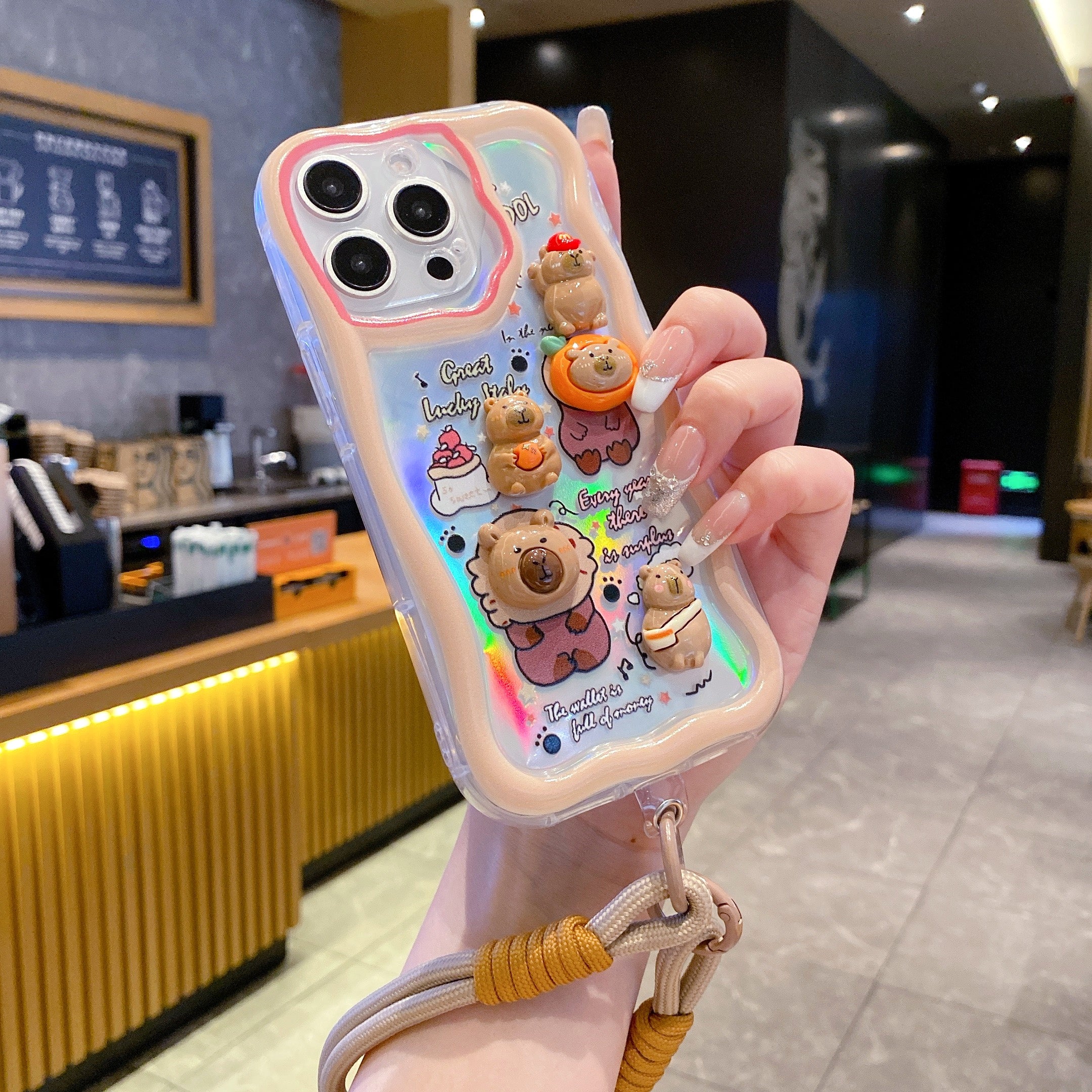Lucky Toy Capybara Silicon Phone Cases For iPhone 15