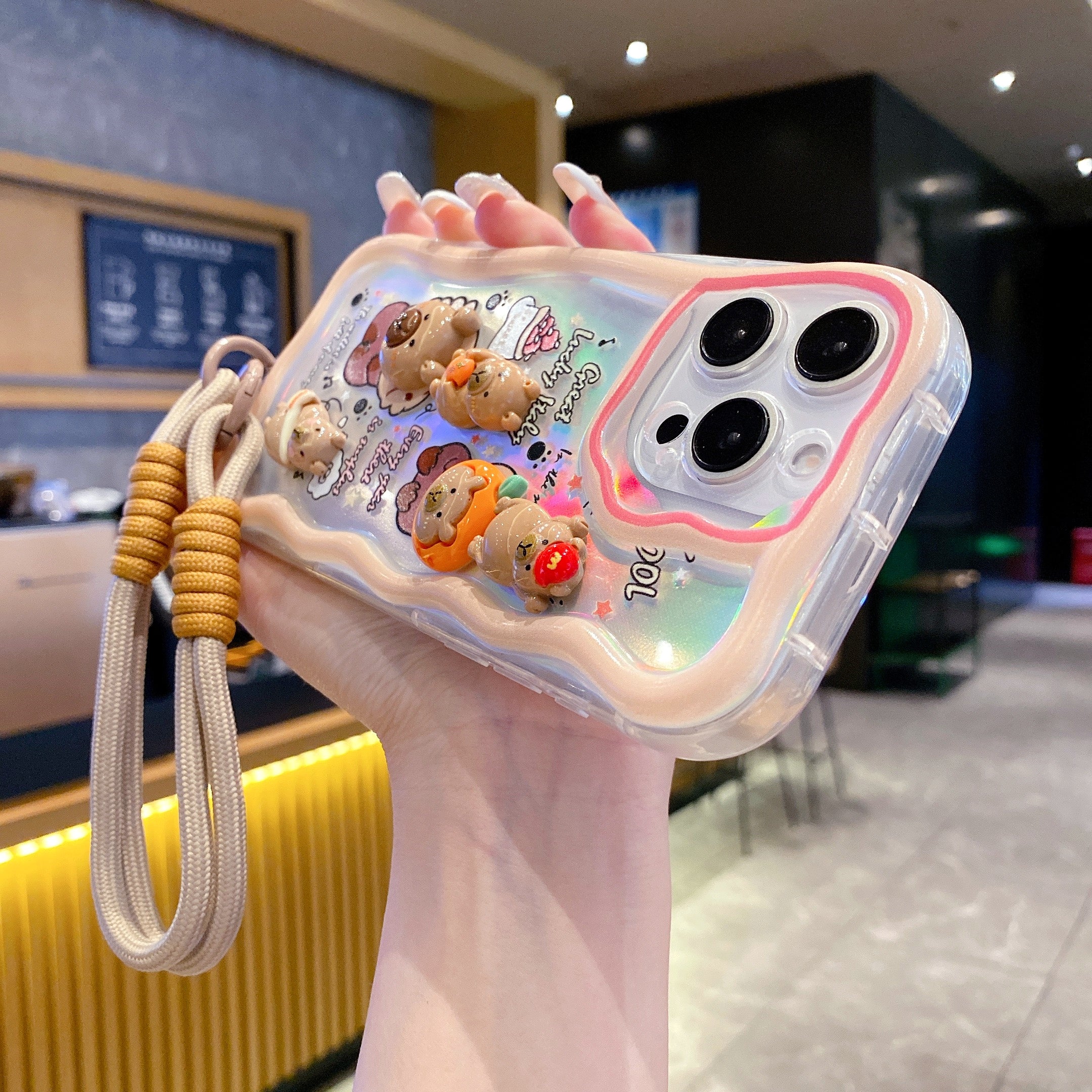 Lucky Toy Capybara Silicon Phone Cases For iPhone 15