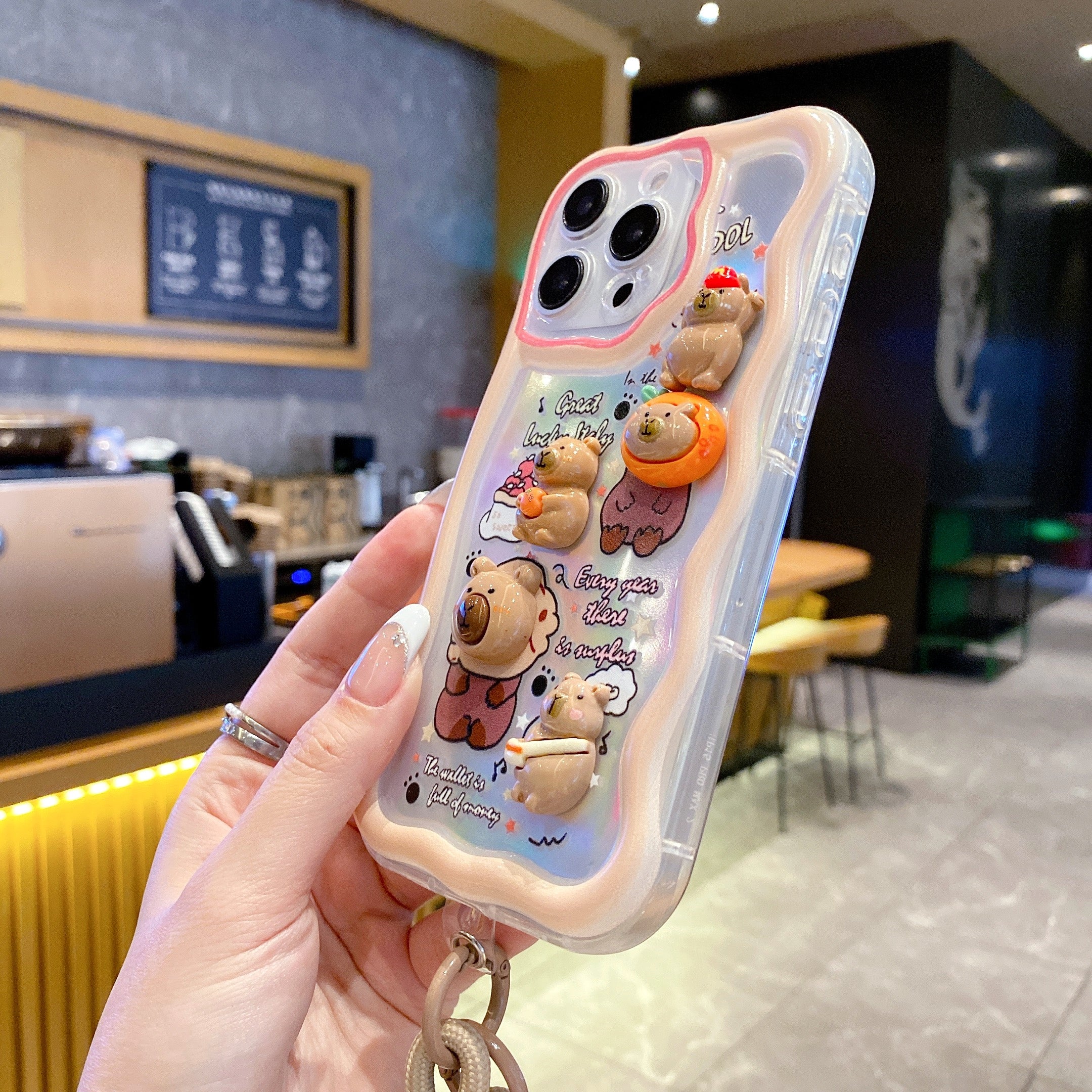 Lucky Toy Capybara Silicon Phone Cases For iPhone 15