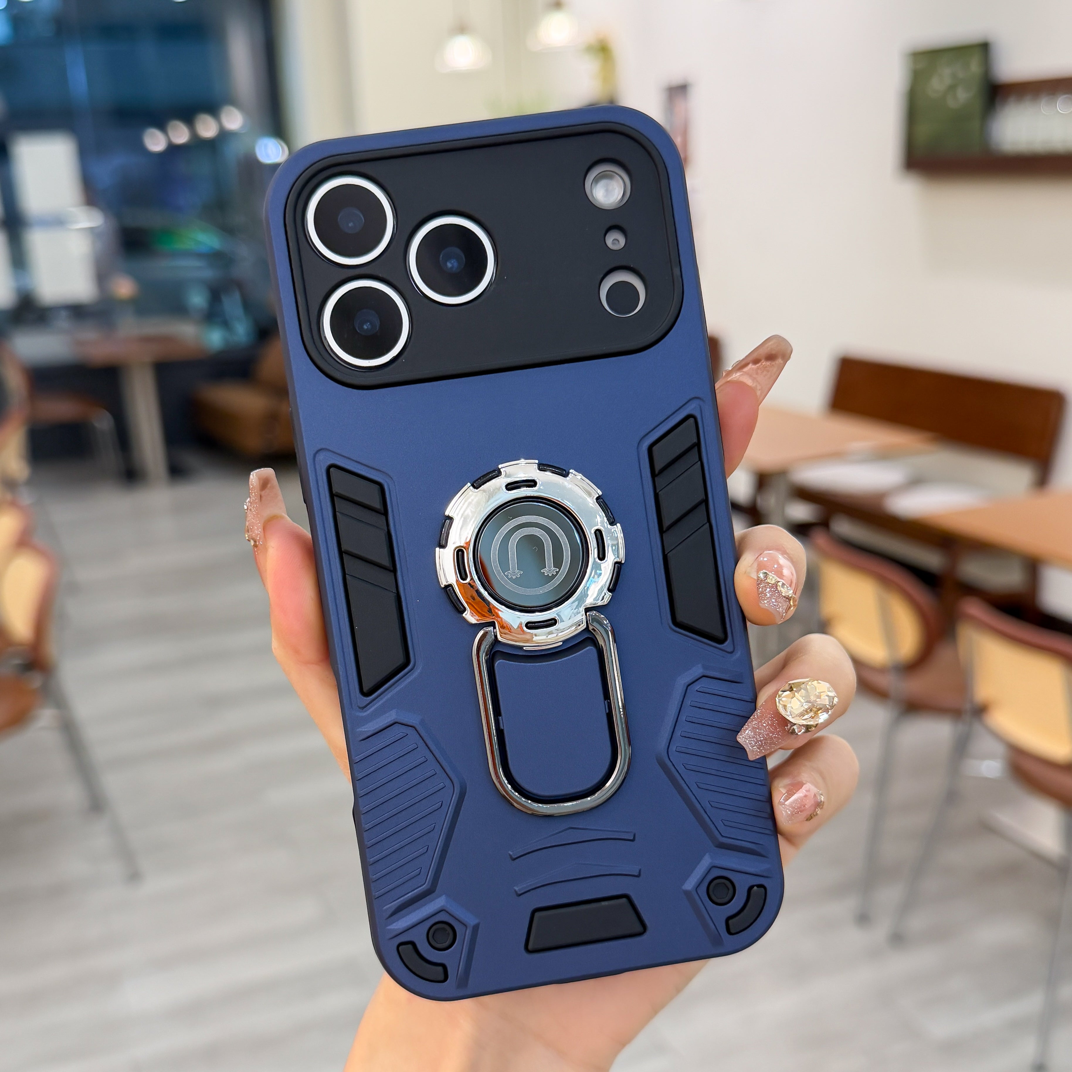 Military-Grade Protection Case - 360° Rotating Ring Holder & Magnetic Car Mount Case For iPhone 14