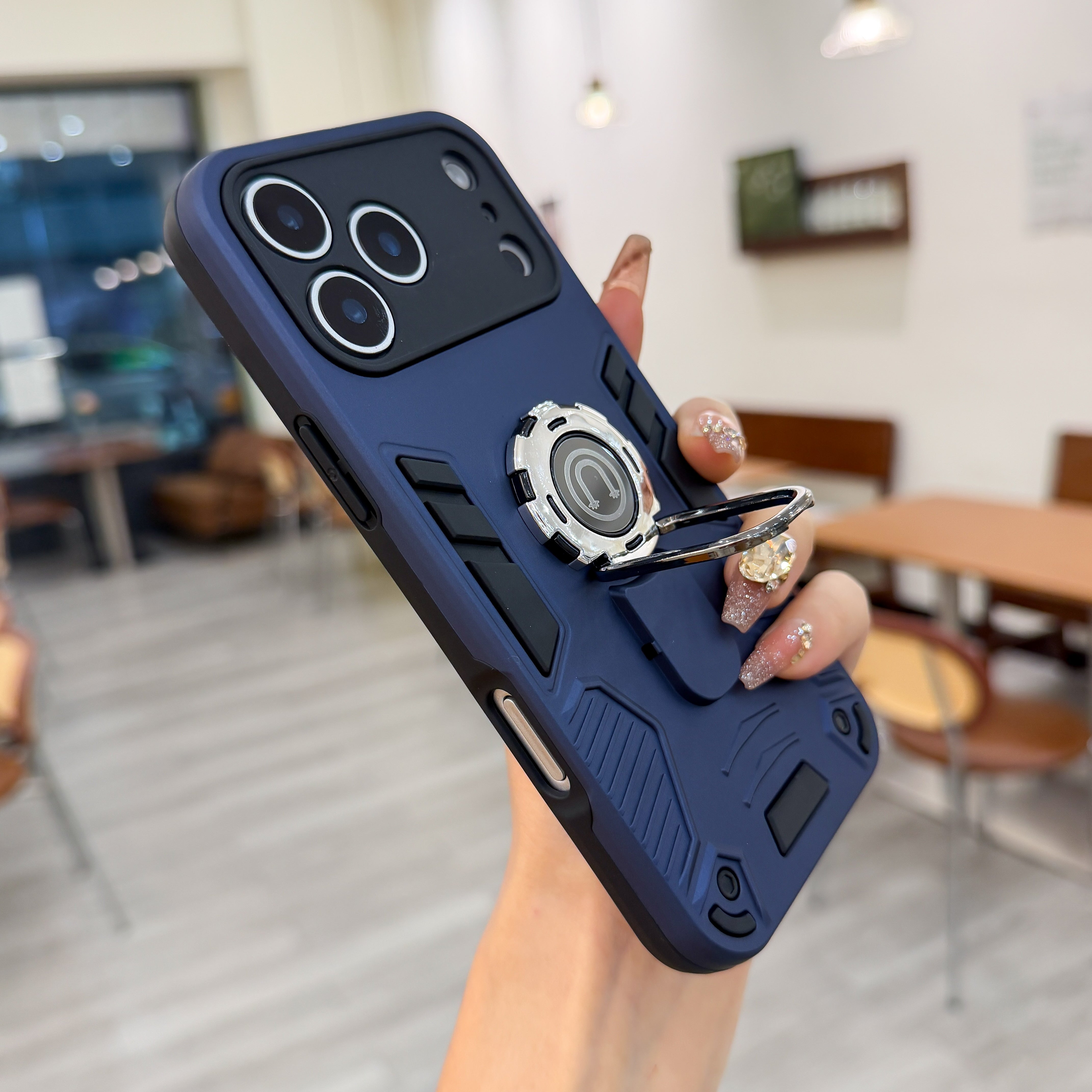 Military-Grade Protection Case - 360° Rotating Ring Holder & Magnetic Car Mount Case For iPhone 14