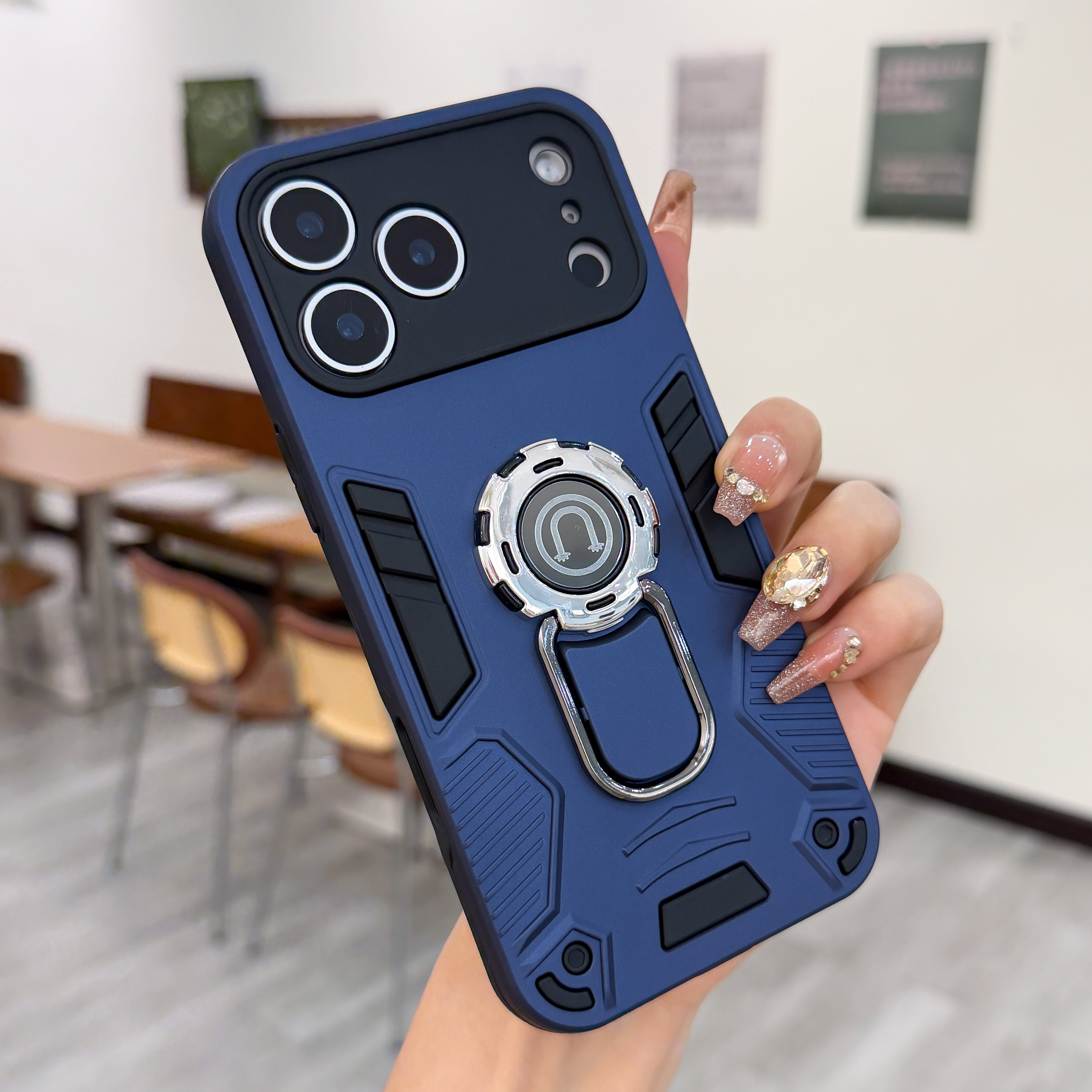 Military-Grade Protection Case - 360° Rotating Ring Holder & Magnetic Car Mount Case For iPhone 15 Plus