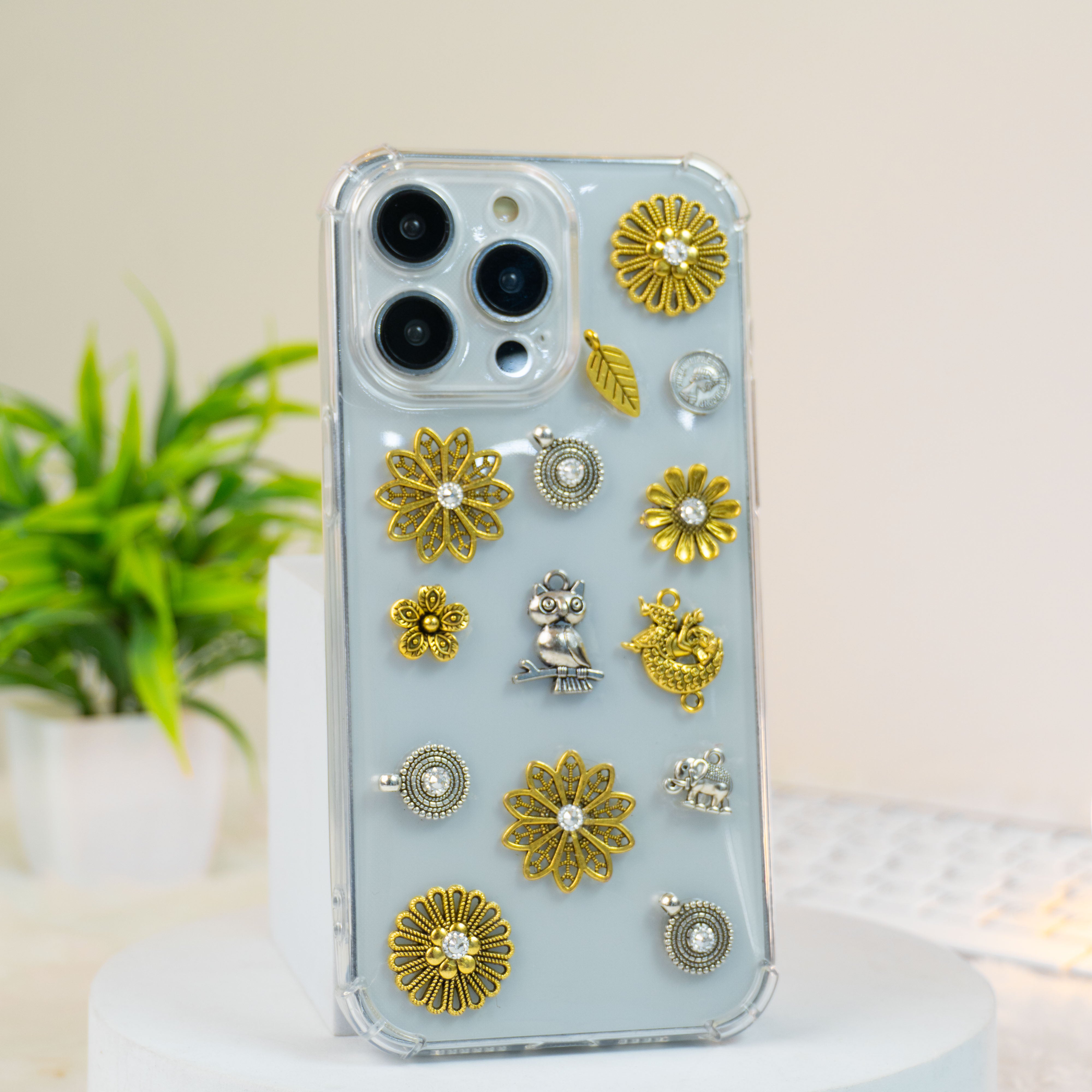 Owl-Elephant Oxidized Silicon Phone Cases For iPhone 16 Pro Max