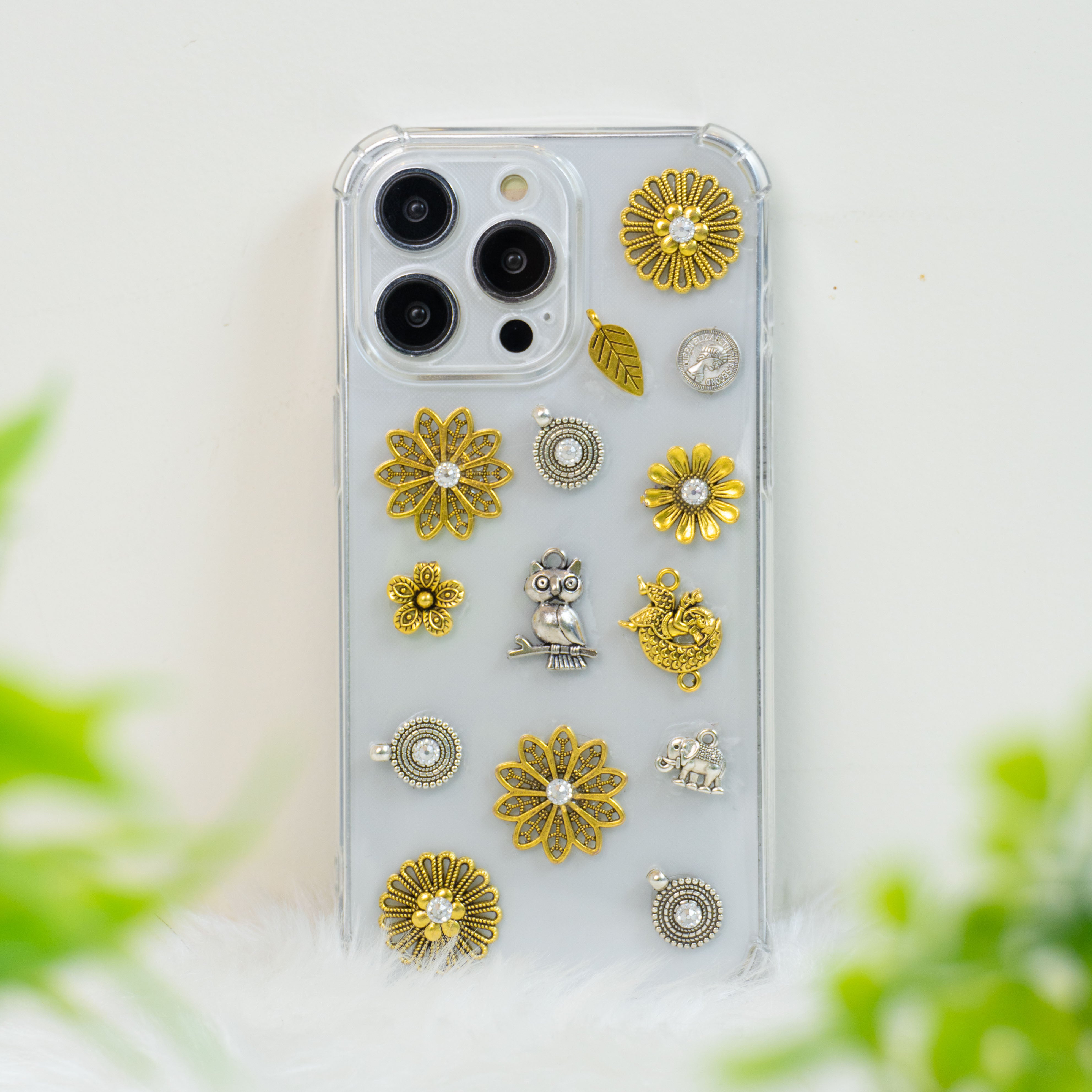Owl-Elephant Oxidized Silicon Phone Cases For iPhone 16 Pro Max