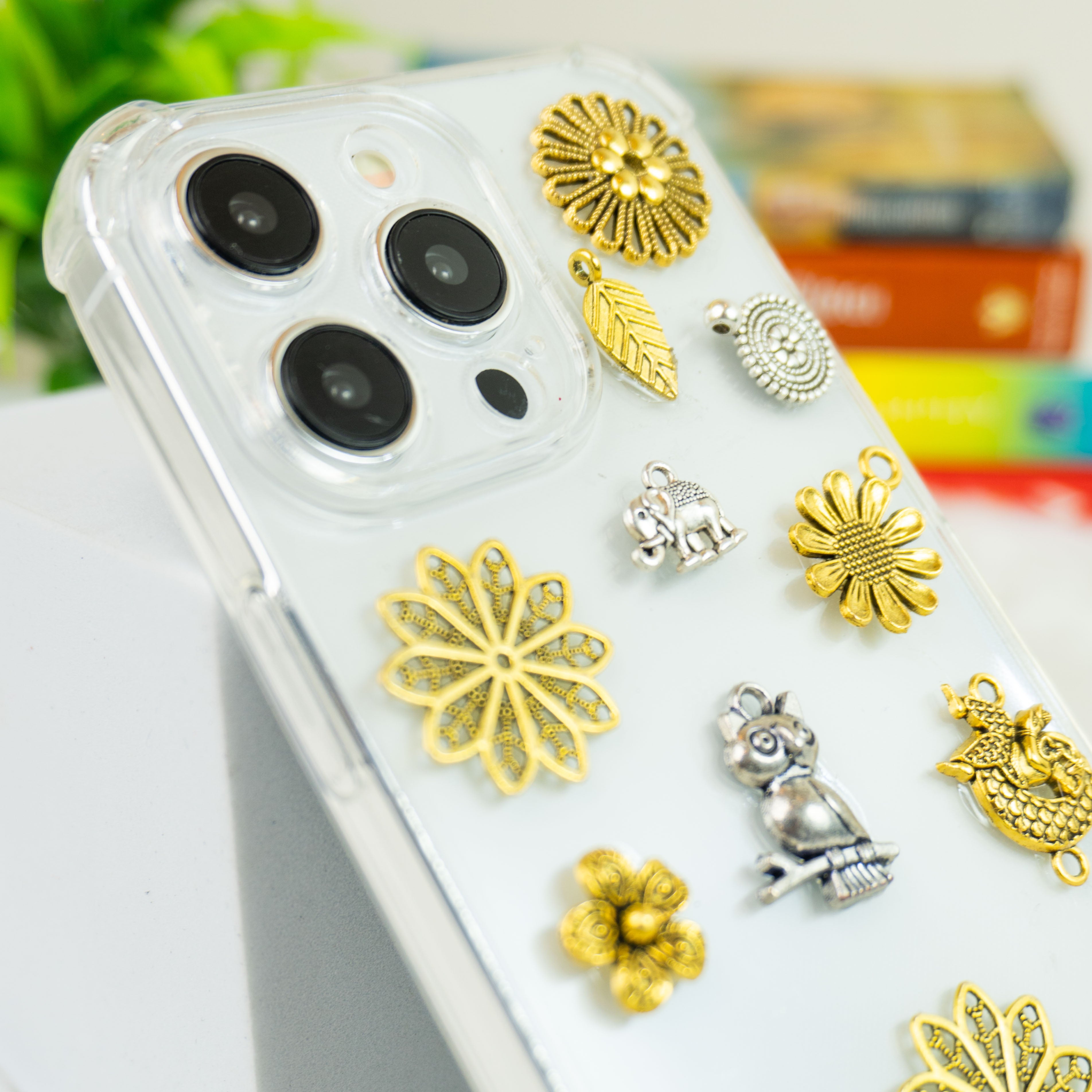 Owl-Elephant Oxidized Silicon Phone Cases For iPhone 16 Plus