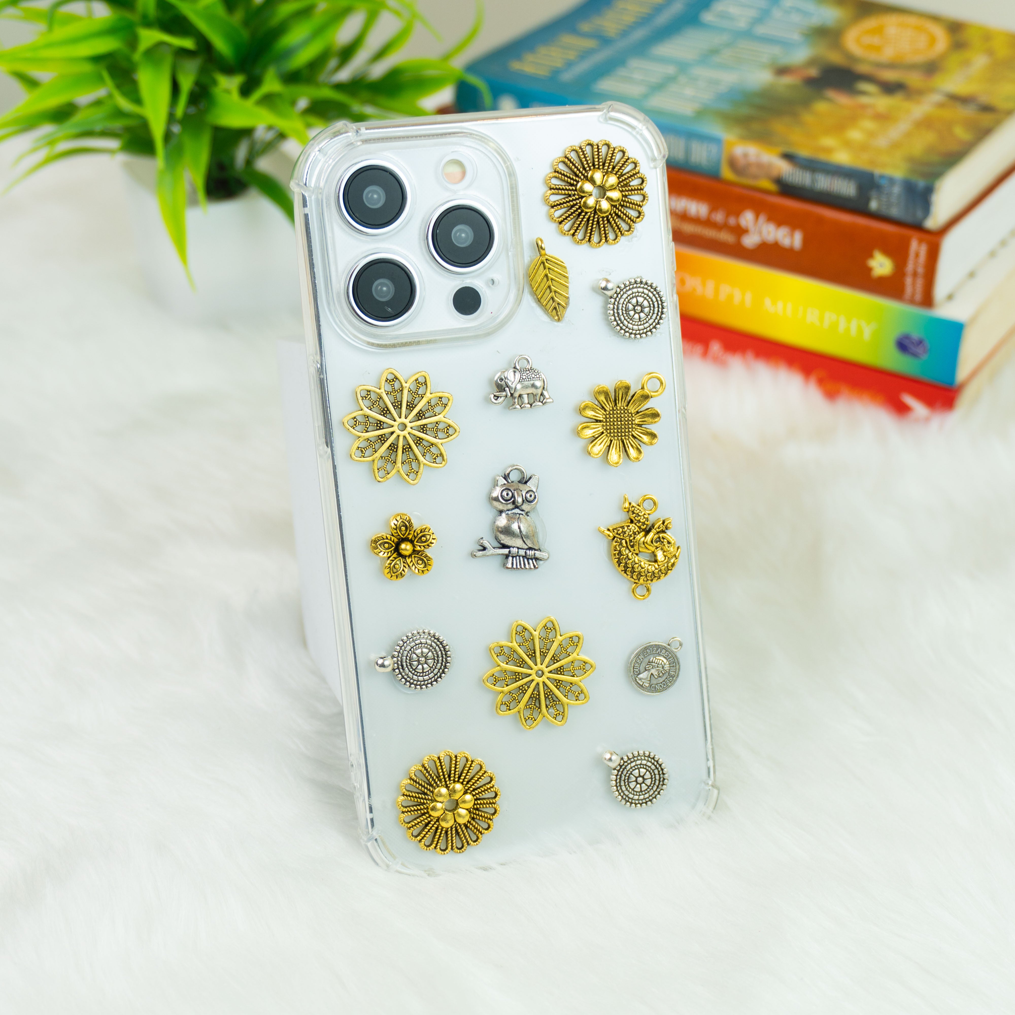 Owl-Elephant Oxidized Silicon Phone Cases For iPhone 16 Plus