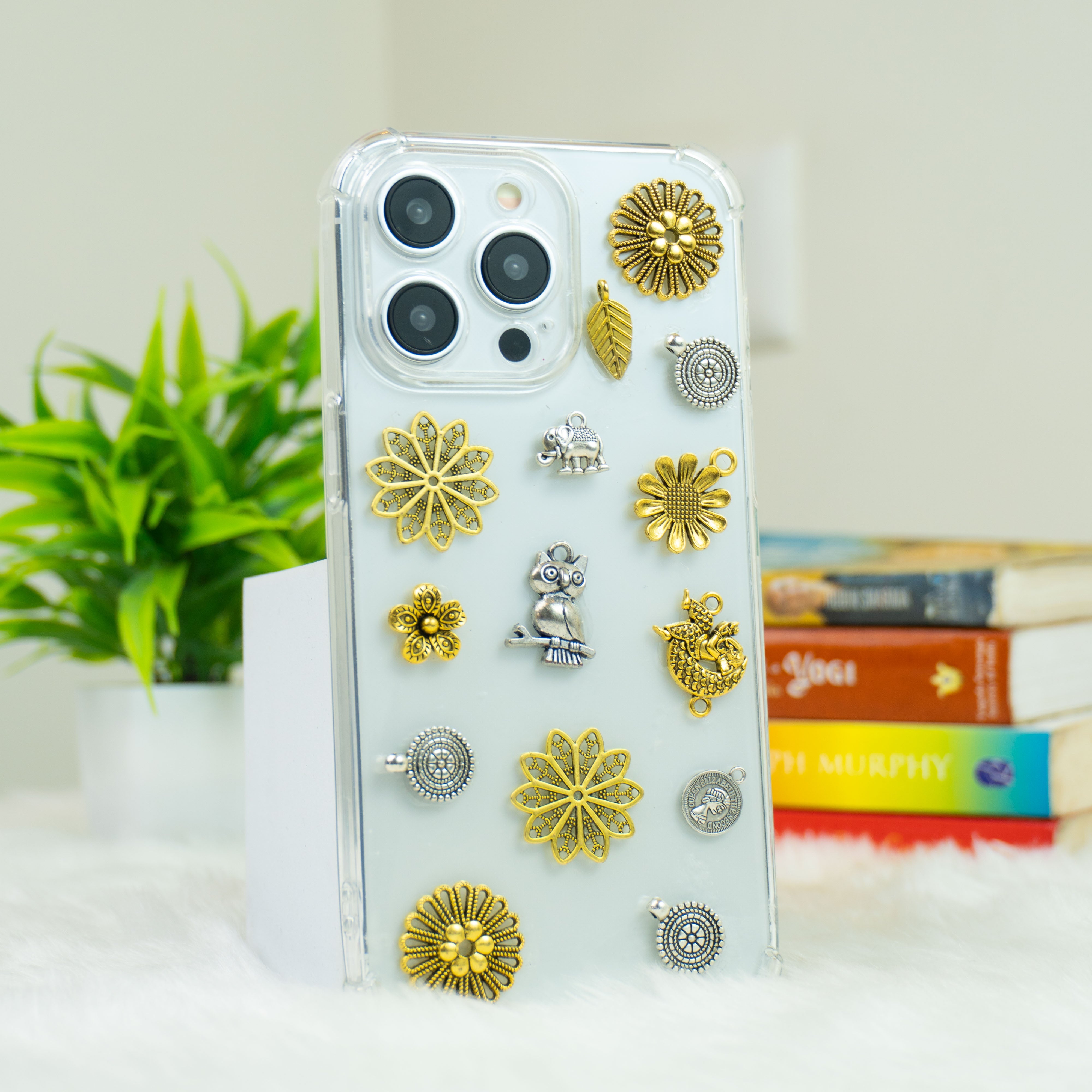 Owl-Elephant Oxidized Silicon Phone Cases For iPhone 16 Plus