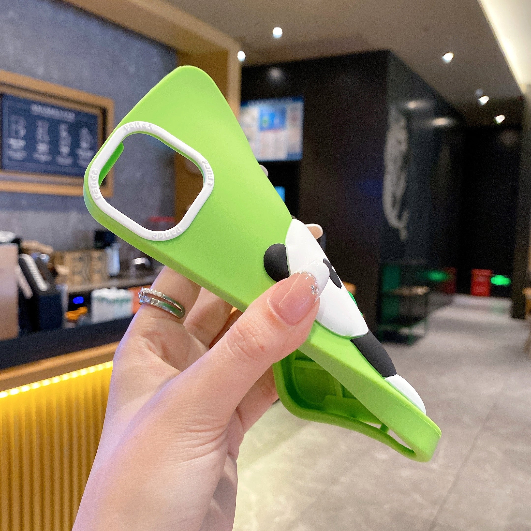 Panda With BamBoo Silicon Phone Cases For iPhone 14 Plus