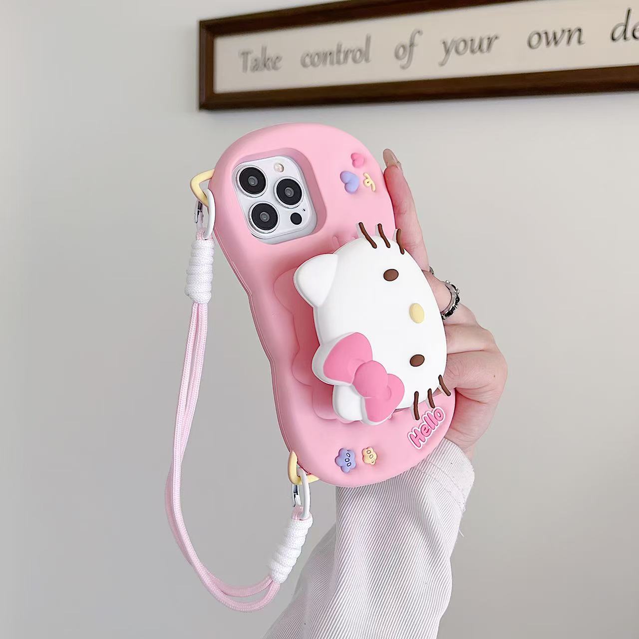 Paradise Kittyy Bag Silicon Phone Cases For iPhone 15 Plus (Universal Camera Cut)