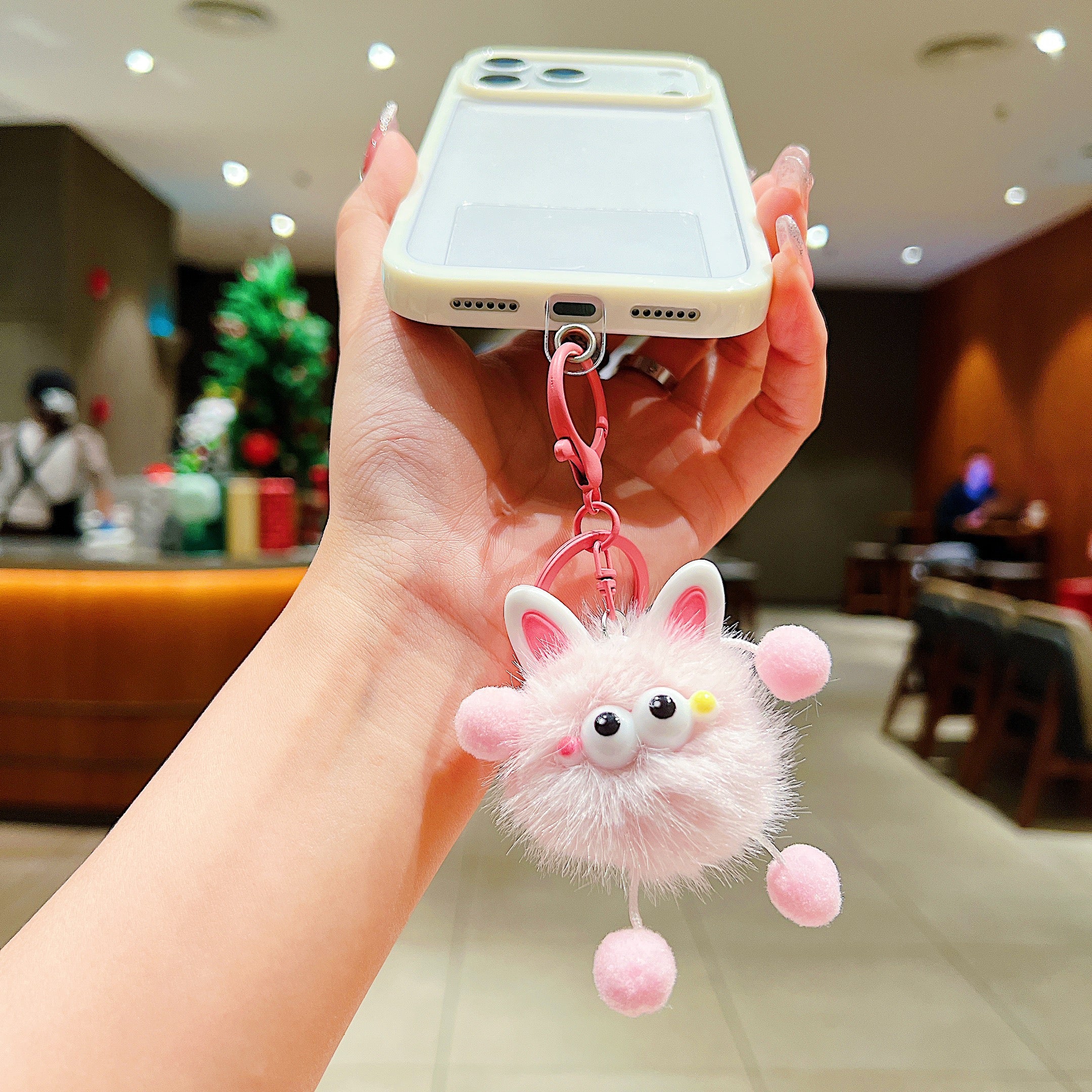 Pink Bunny Plush Charm