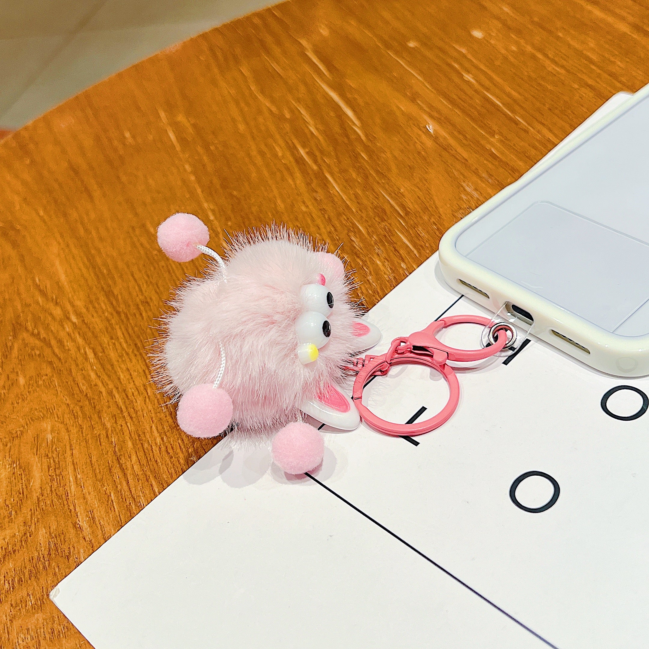 Pink Bunny Plush Charm