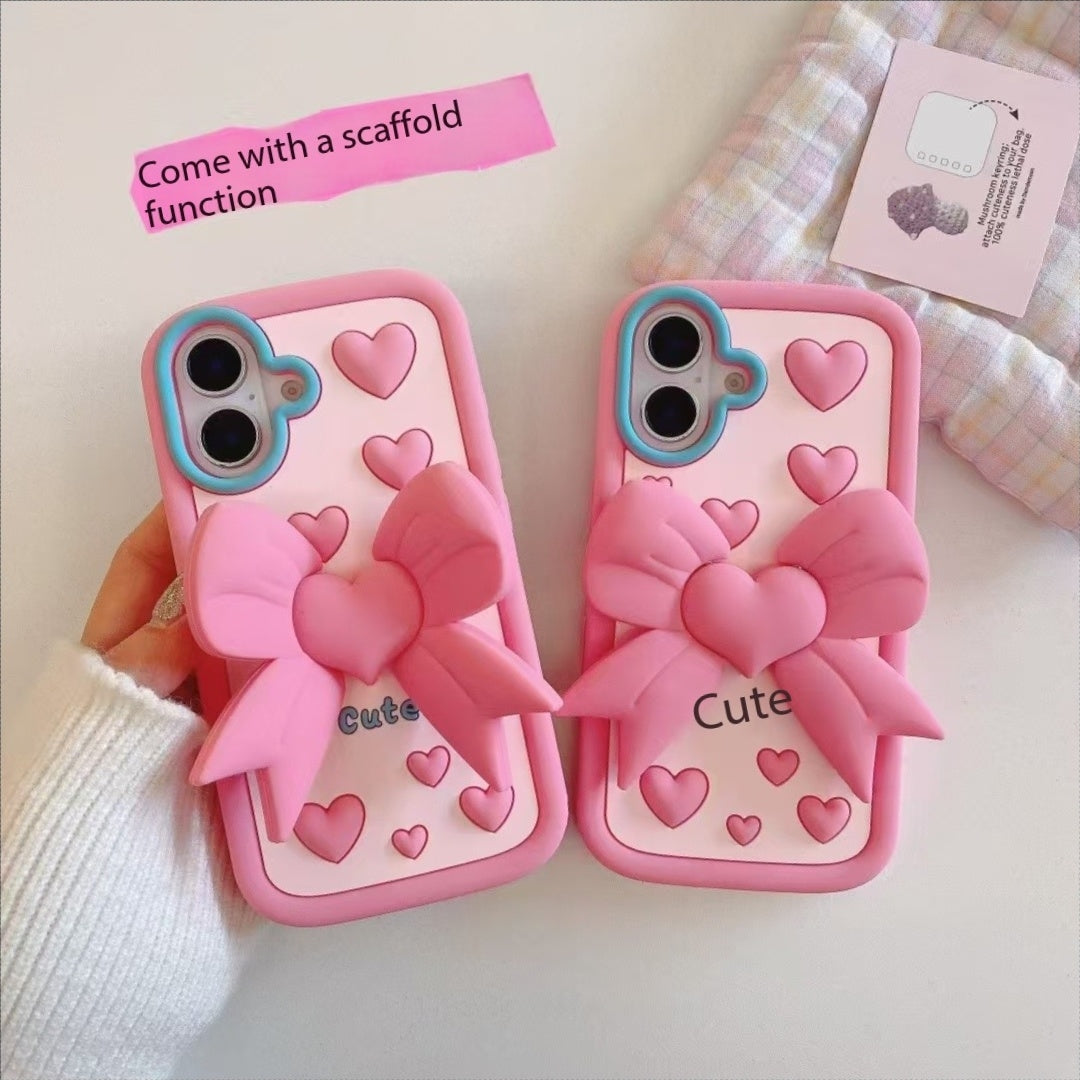pink-heart-with-bow-stand-silicon-phone-cases-for-iphone