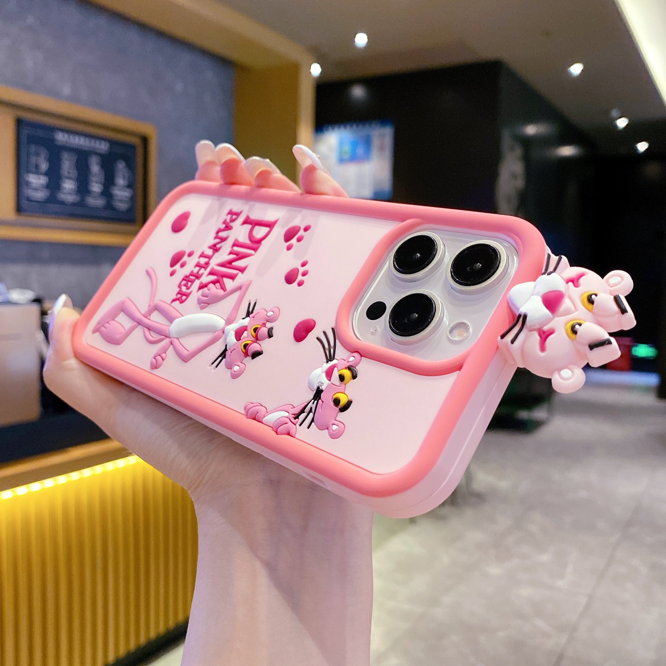 Pink Panther Silicon Phone Case For iPhone 16 Pro
