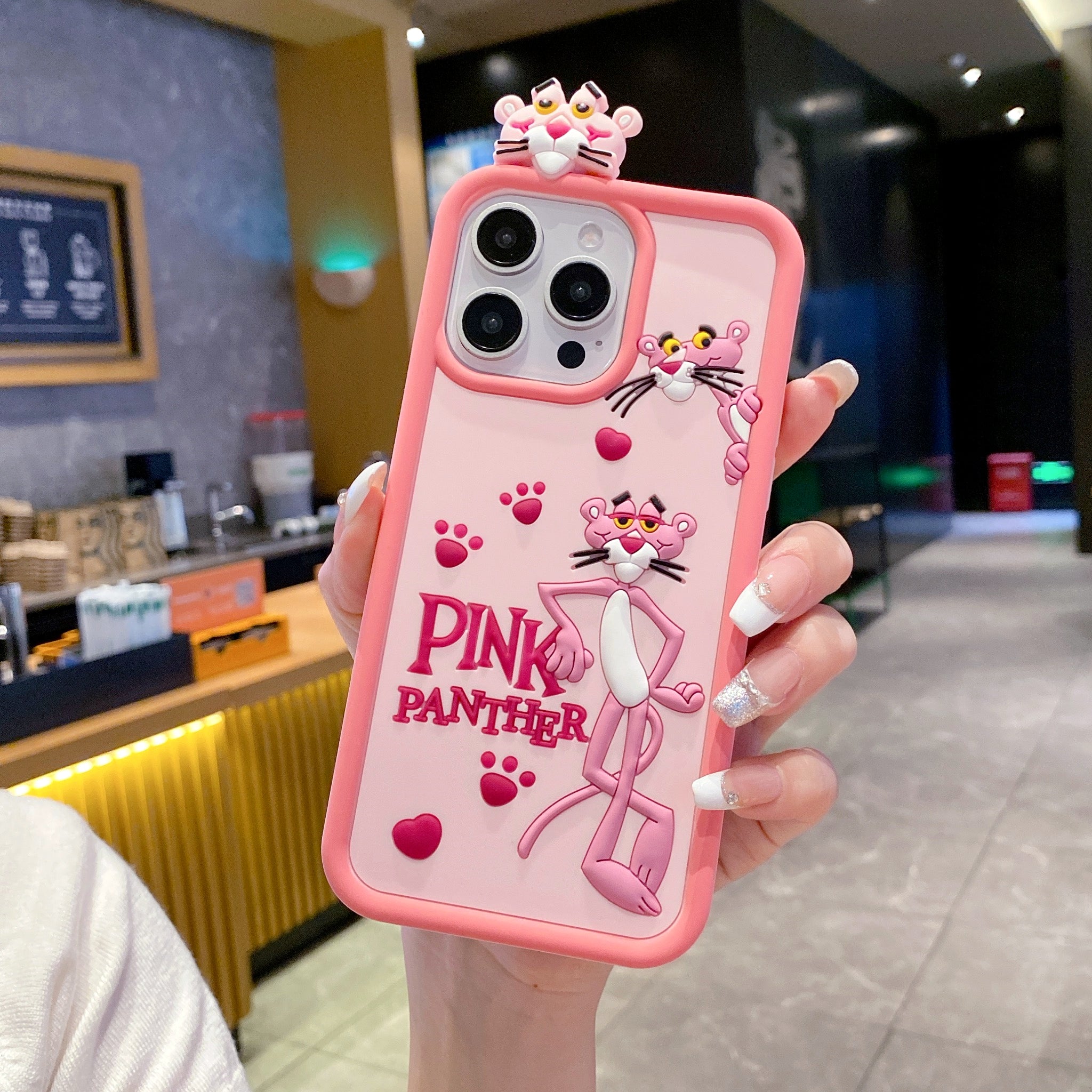 Pink Panther Silicon Phone Case For iPhone 16 Pro