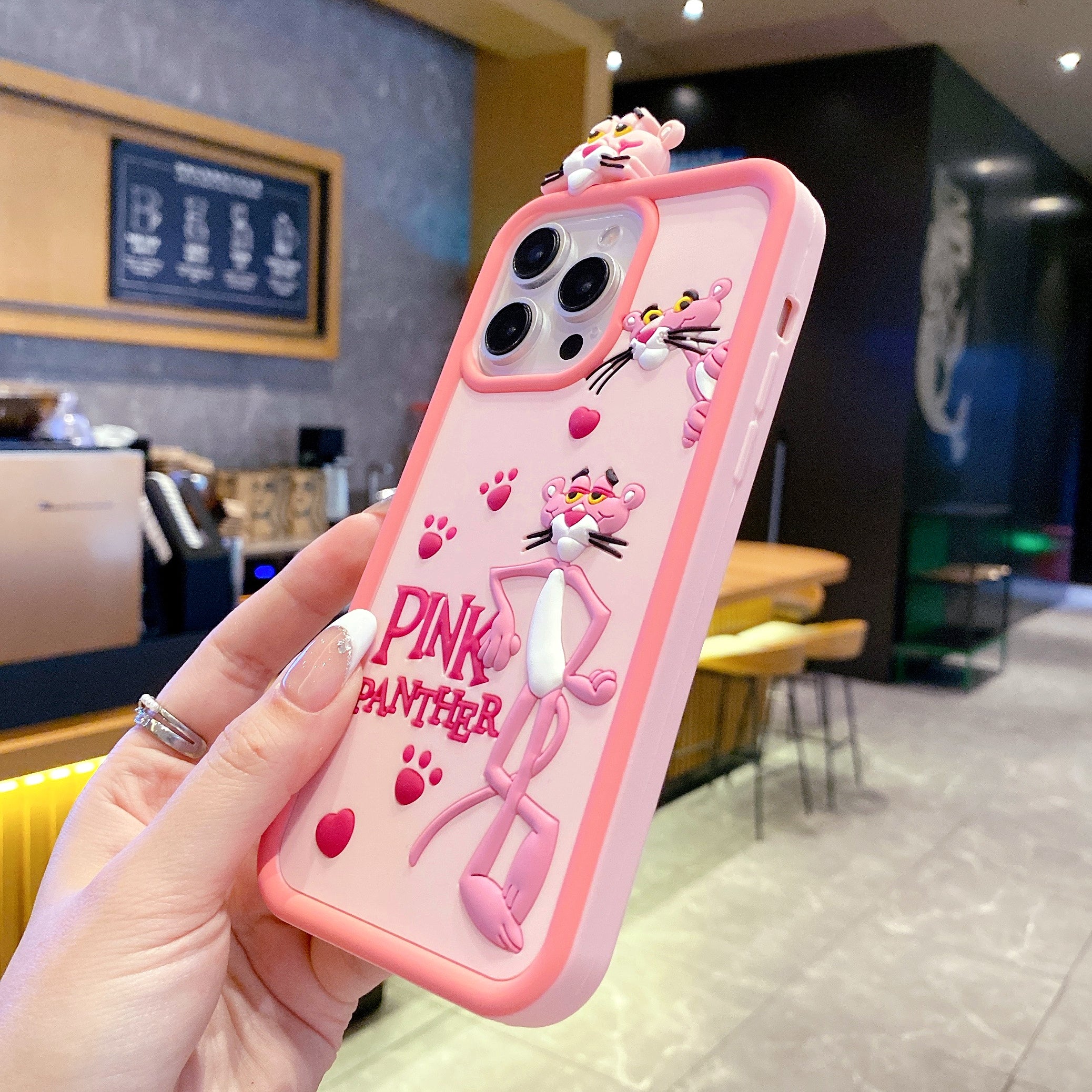 Pink Panther Silicon Phone Case For iPhone 16 Pro