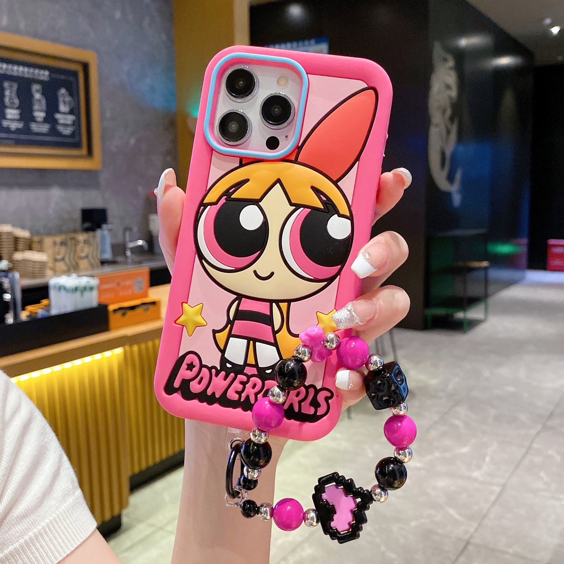 Power Girl Silicon Phone Cases For iPhone 15 Plus (Universal Camera Cut)