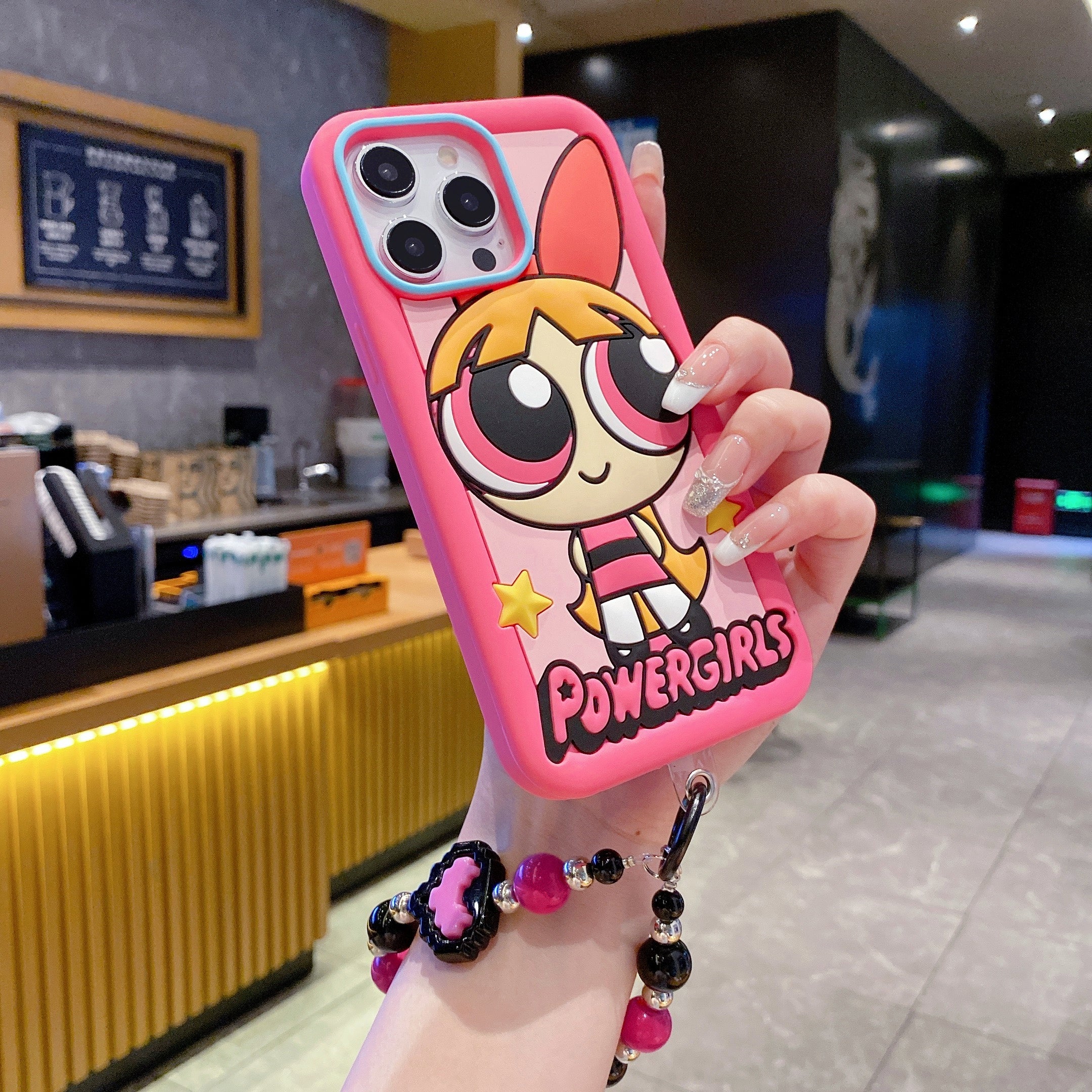 Power Girl Silicon Phone Cases For iPhone 15 Plus (Universal Camera Cut)