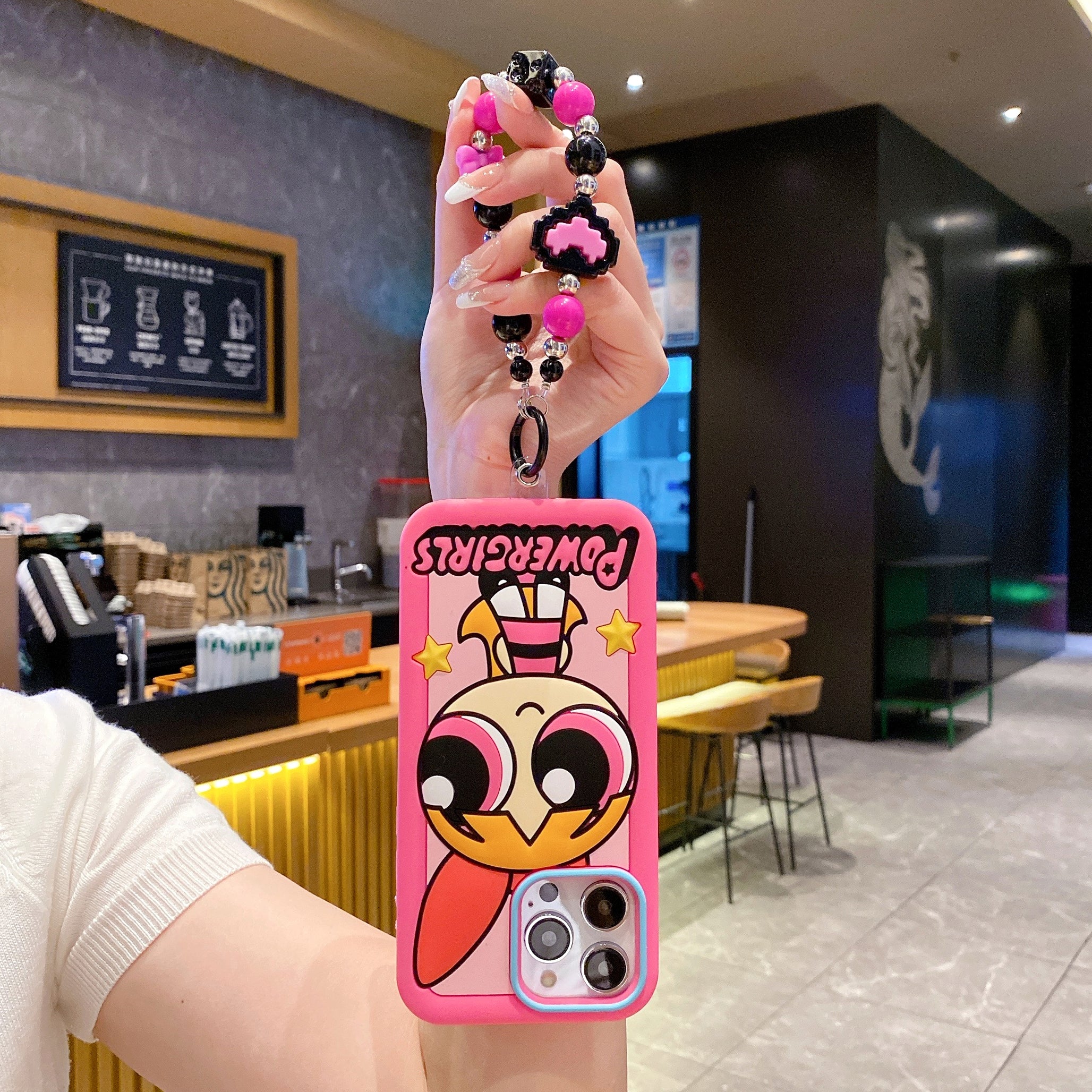 Power Girl Silicon Phone Cases For iPhone 15 Plus (Universal Camera Cut)