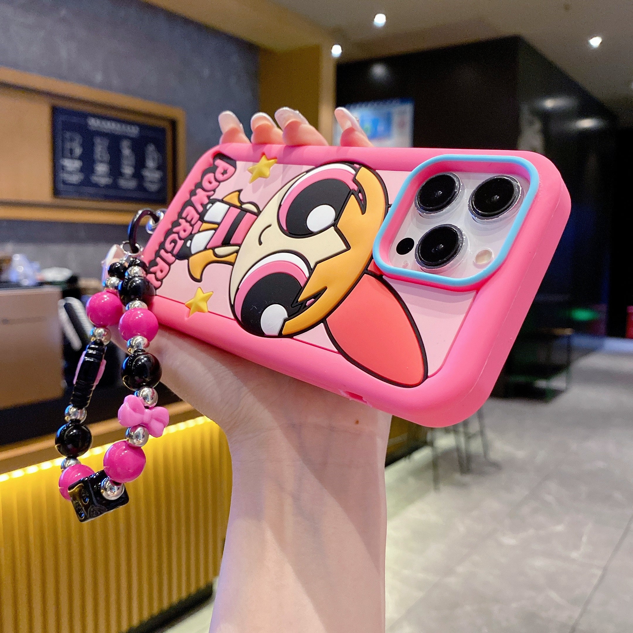 Power Girl Silicon Phone Cases For iPhone 15 Plus (Universal Camera Cut)