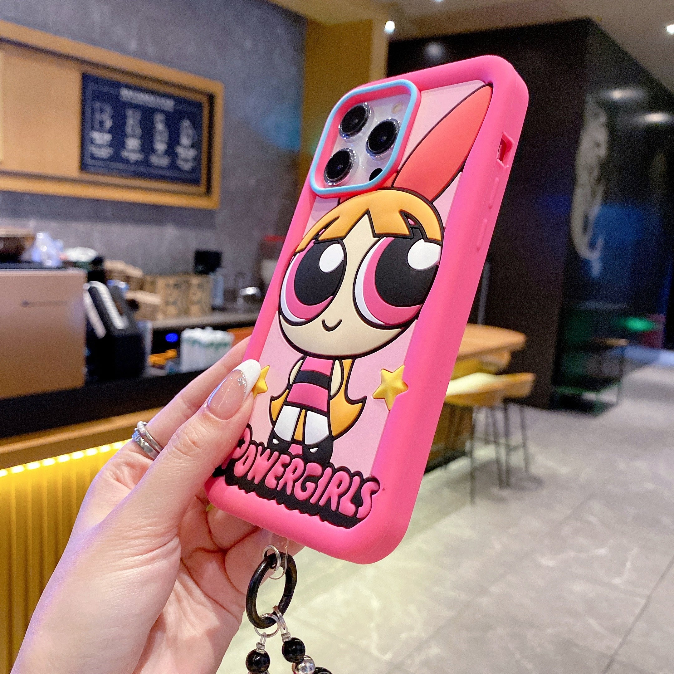 Power Girl Silicon Phone Cases For iPhone 15 Plus (Universal Camera Cut)