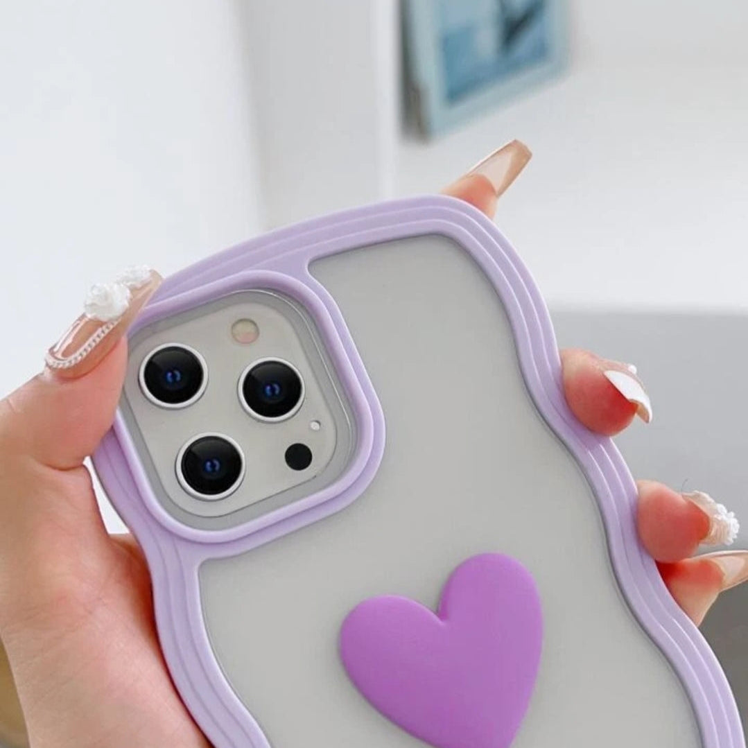 cute-clear-3d-love-purple-heart-wavy-frame-silicon-phone-cases-for-iphone
