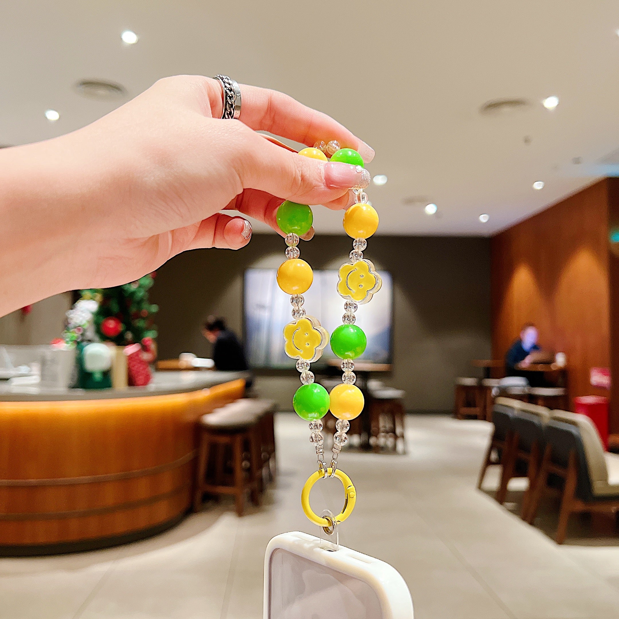 Vibrant Smile Beaded Phone Charm