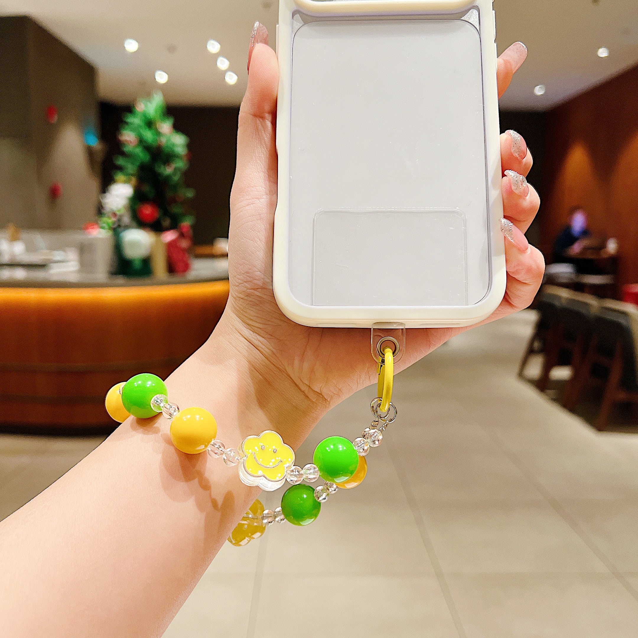 Vibrant Smile Beaded Phone Charm