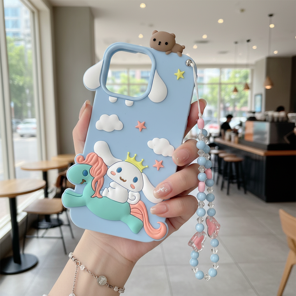 Cute 3D Unicorn Lanyard - Phone Case For iPhone 14 Pro Max