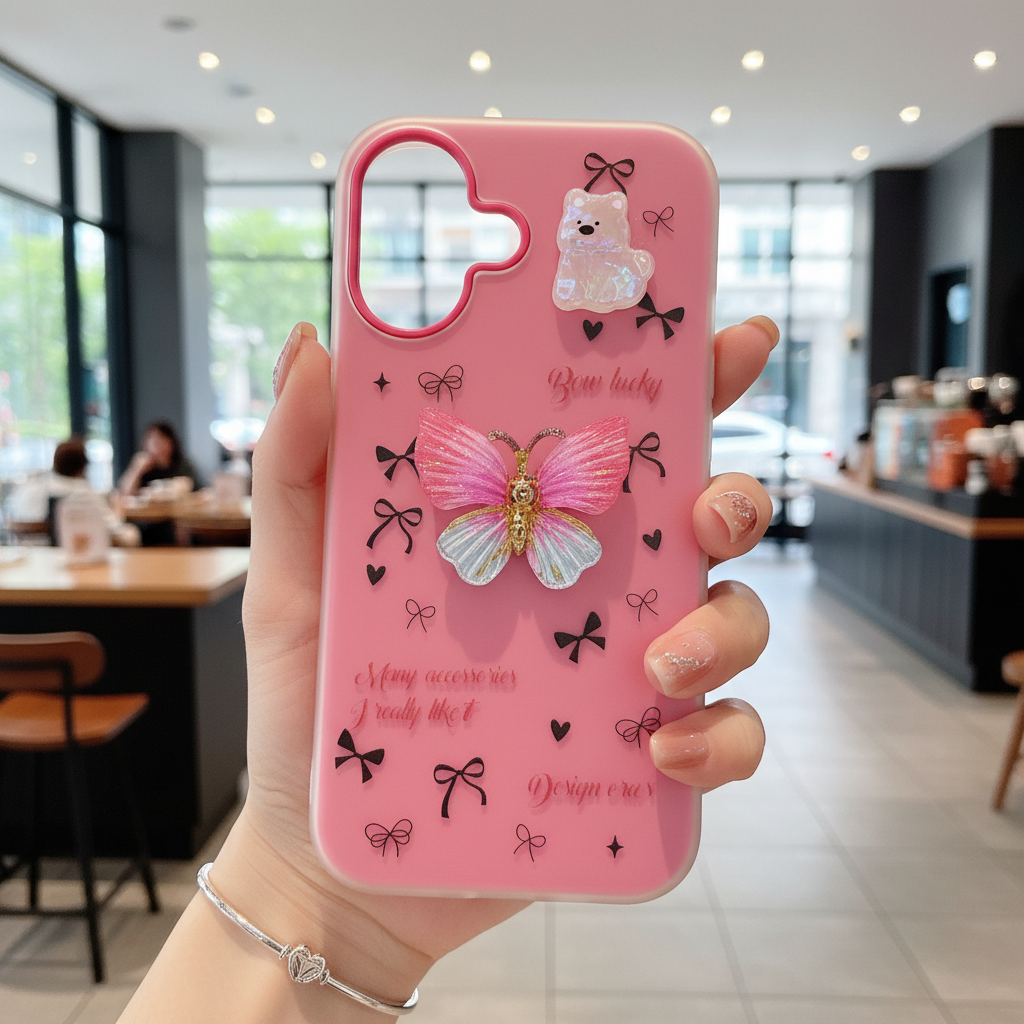 Blossom Butterfly Coquette Silicone Phone Case