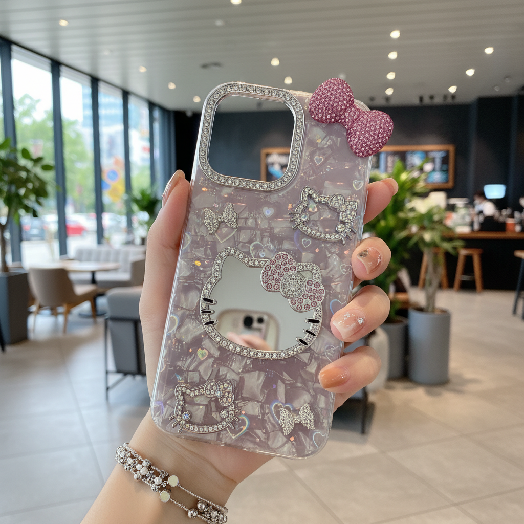 Dreamy Kitty Bow Series Case - Phone Case For iPhone 14 Plus