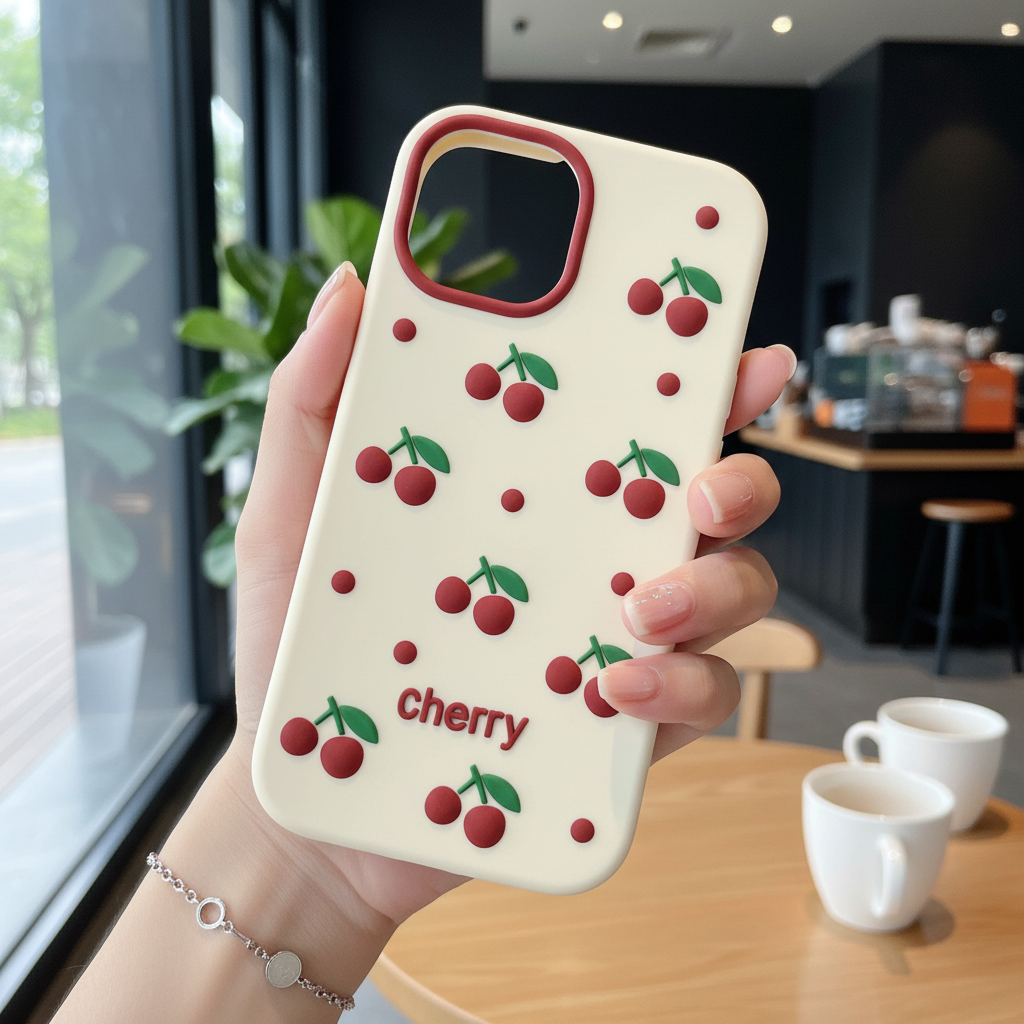 Cherry Bracket Soft - Phone Case For iPhone 14