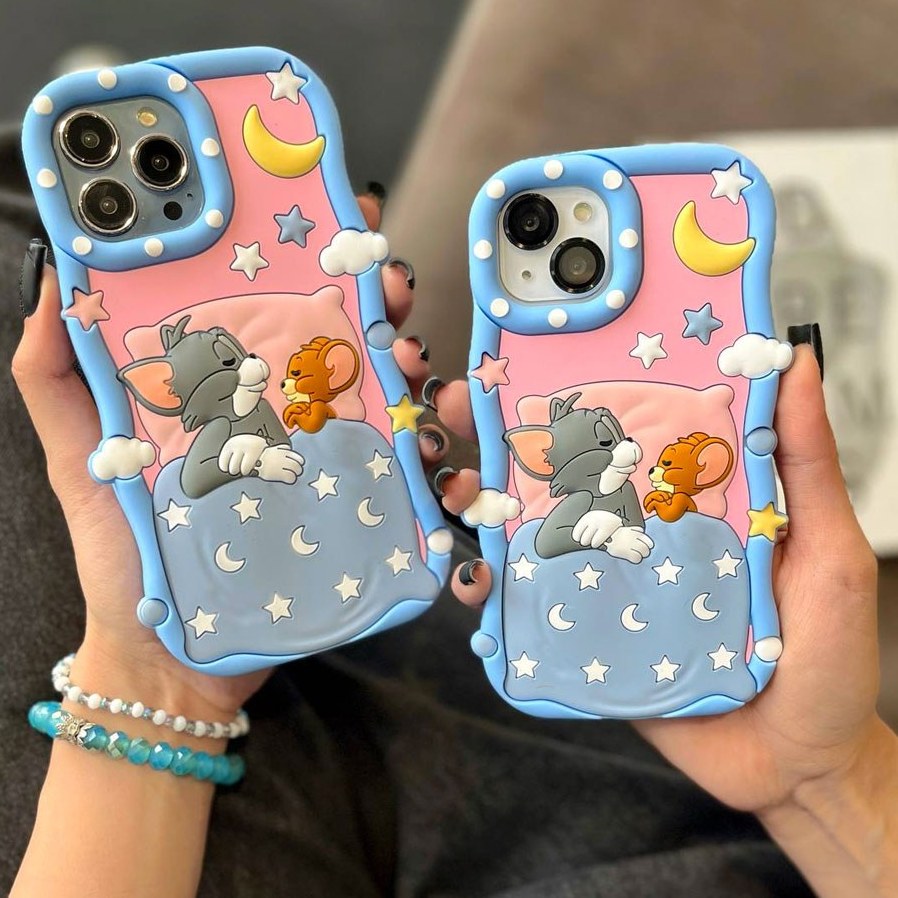 Sleeping Tom & Jerry Silicon Phone Cases For iPhone 12 Pro