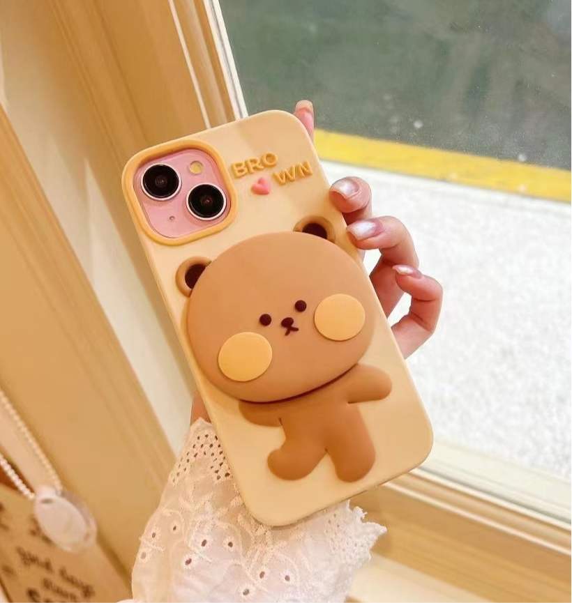 Mirror Bear Silicon Phone Cases For iPhone 13 Pro Max