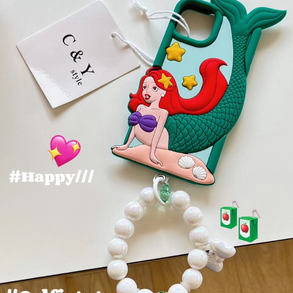 3D Mermaid Silicon Phone Cases For iPhone 15